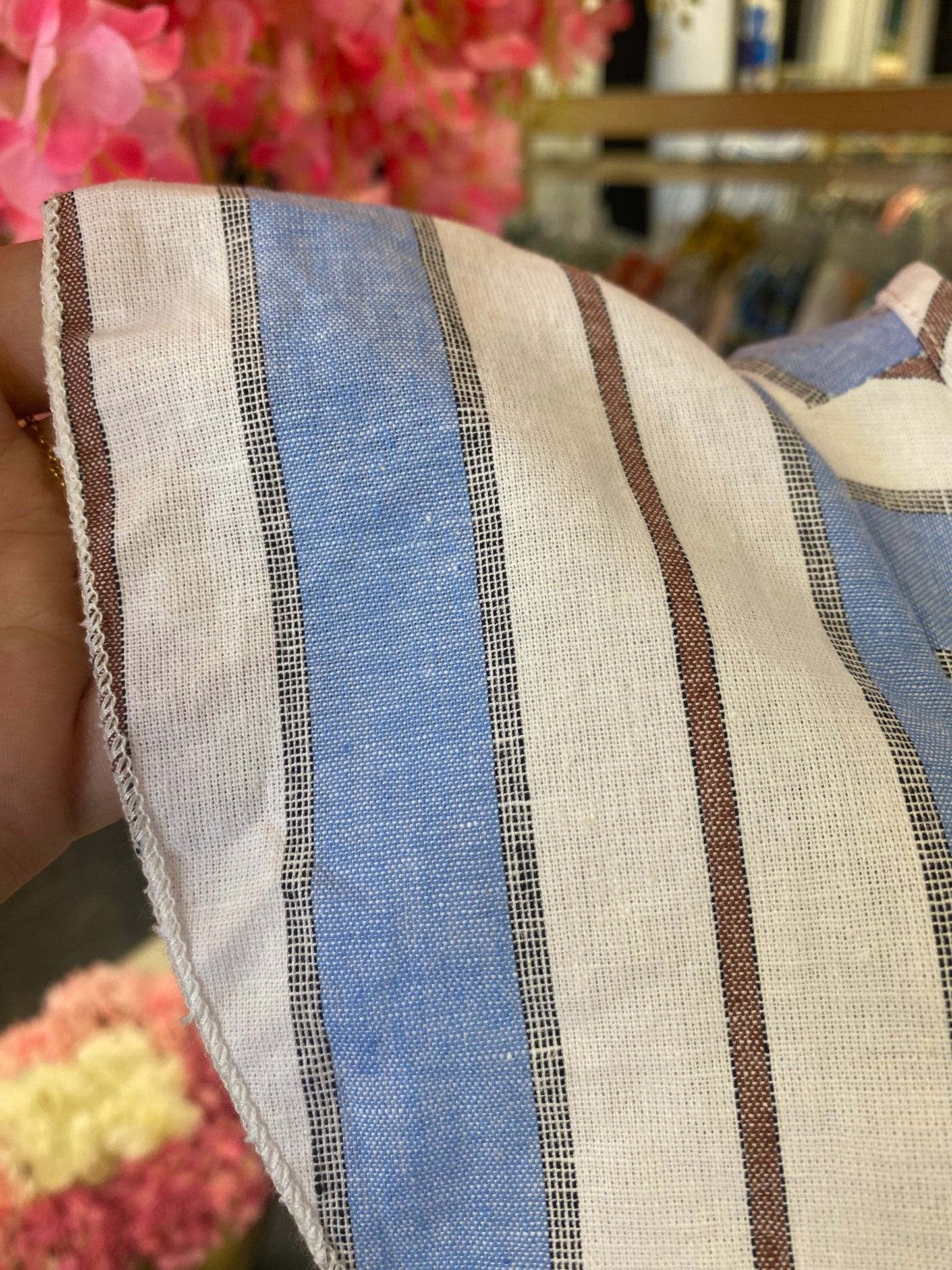 Blue And Brown France Summer Dress