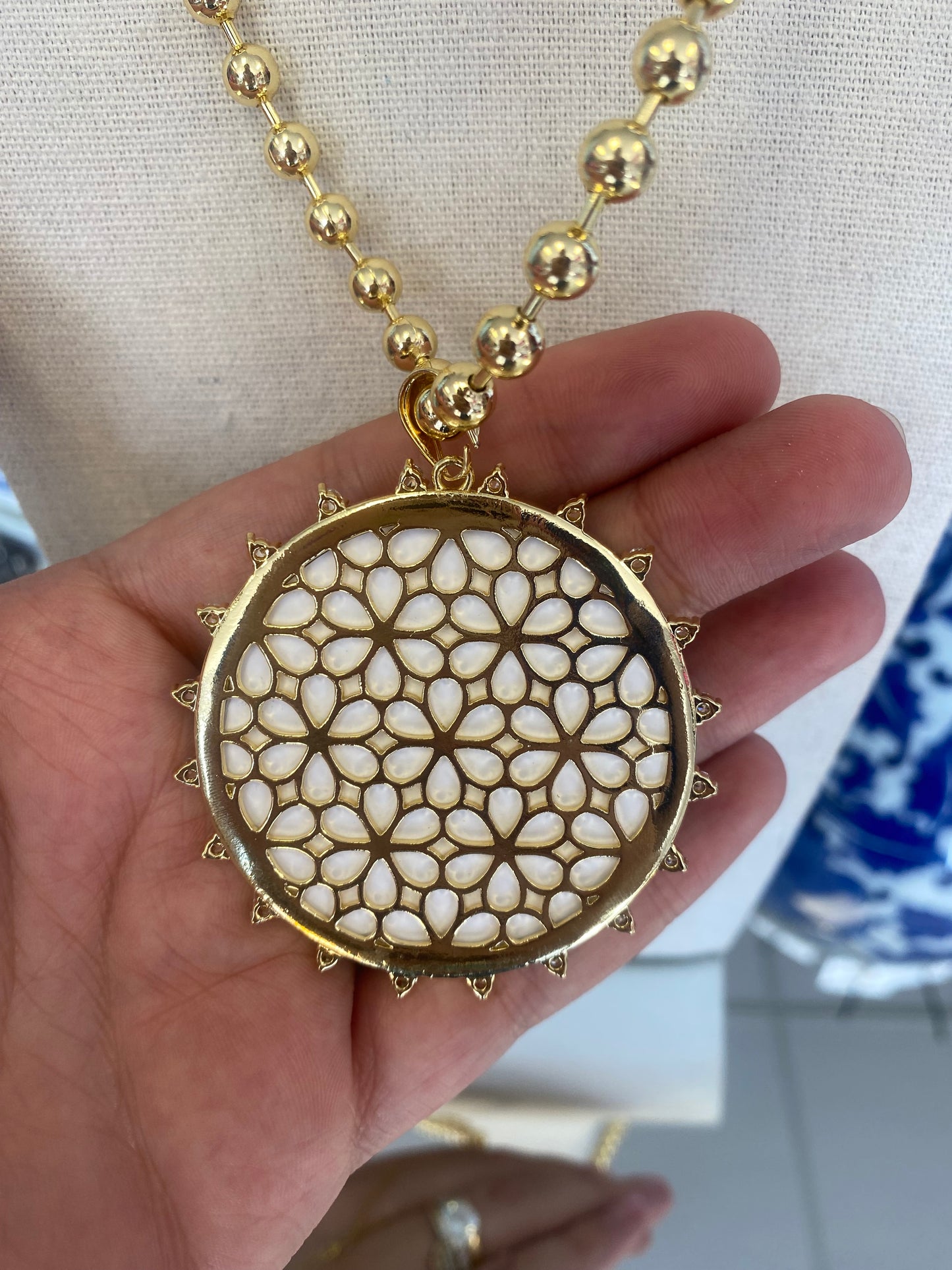 Religious Ball Chain Huge Pendants Necklaces