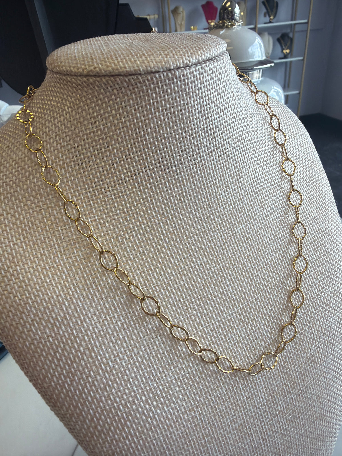 Stainless Steel Gold Plated Chain Necklace