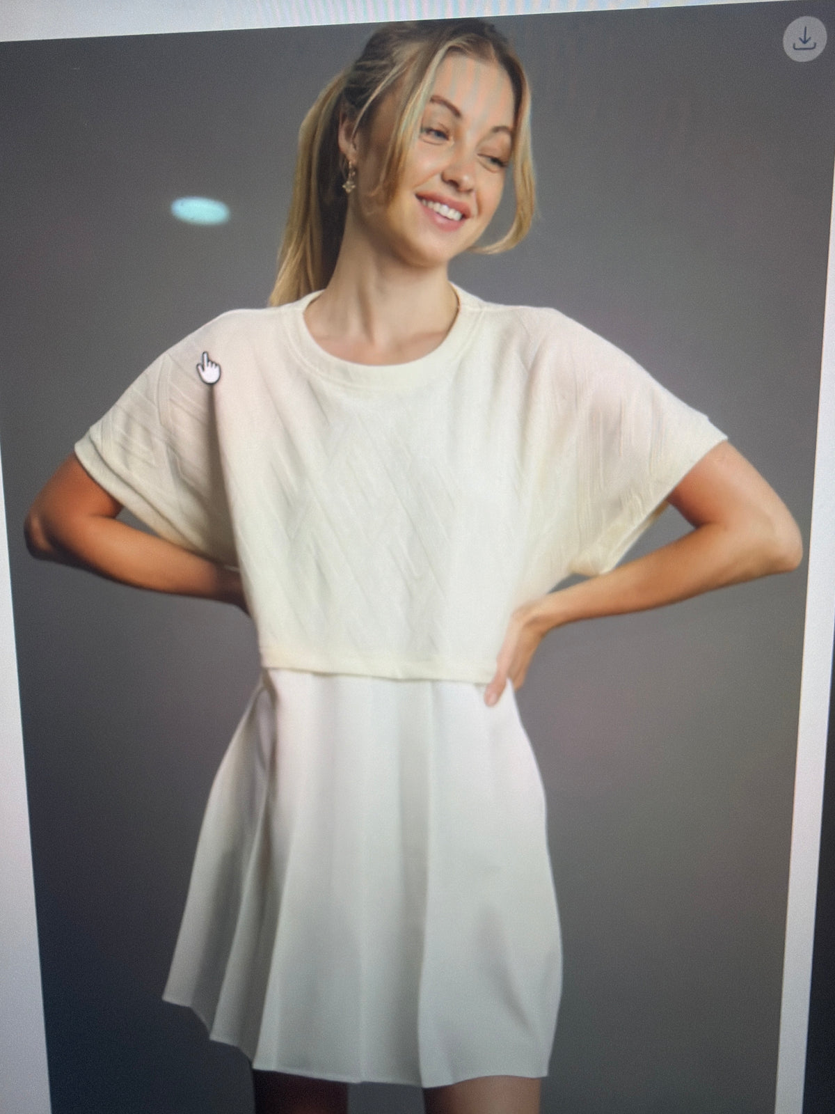Oatmeal Round Neck Knit Dress