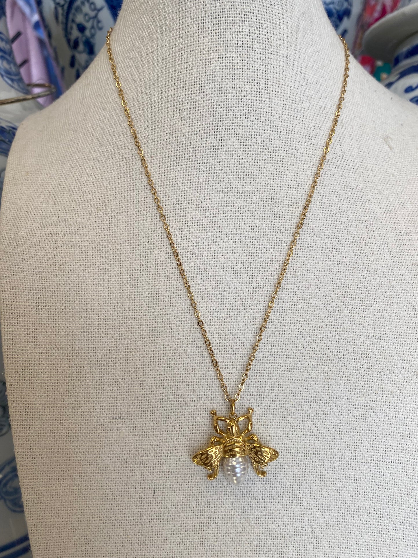 Stainless Steel Bee Necklace