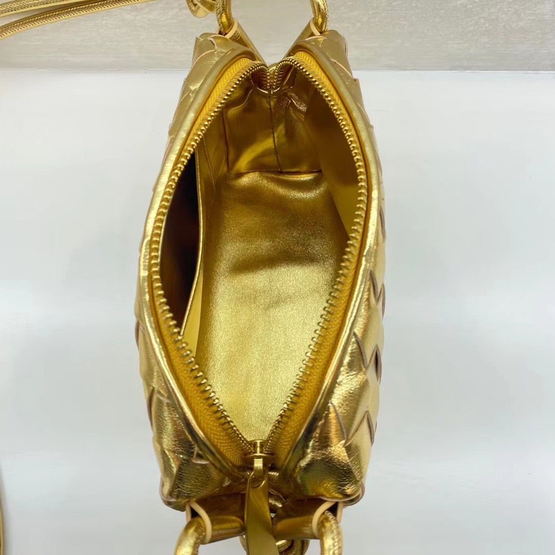 Goldie Woven Genuine Leather Crossbody Bag