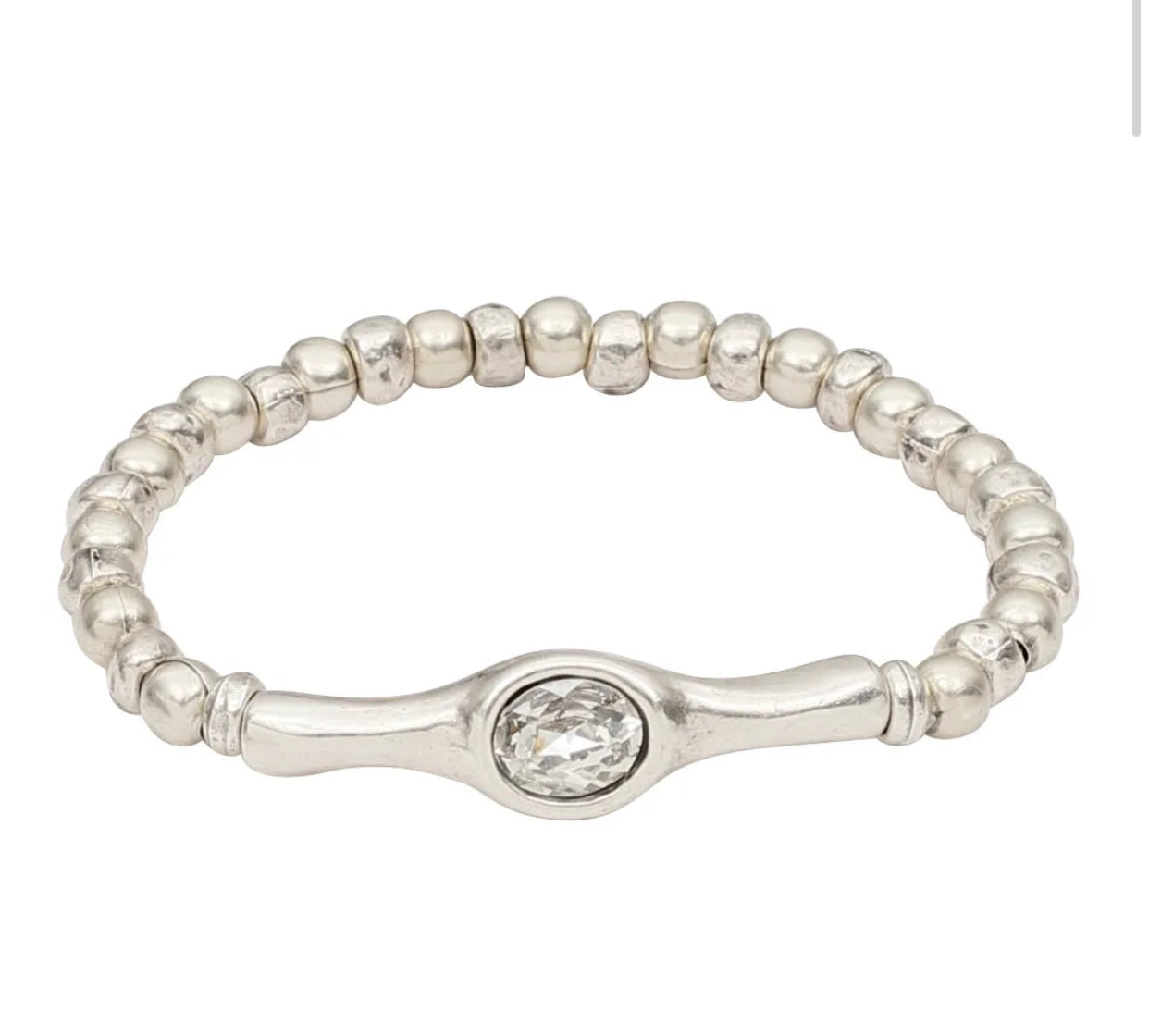 Handmade Crystal Pewter Bracelet