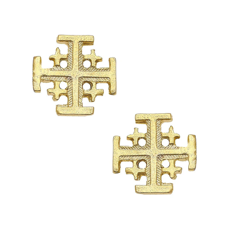 Susan Shaw Jerusalem Cross Studs