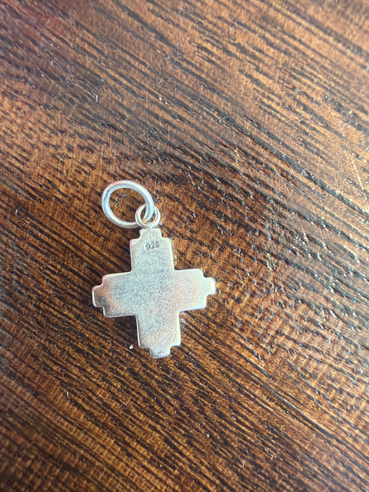 Mini Turquoise Cross Charm