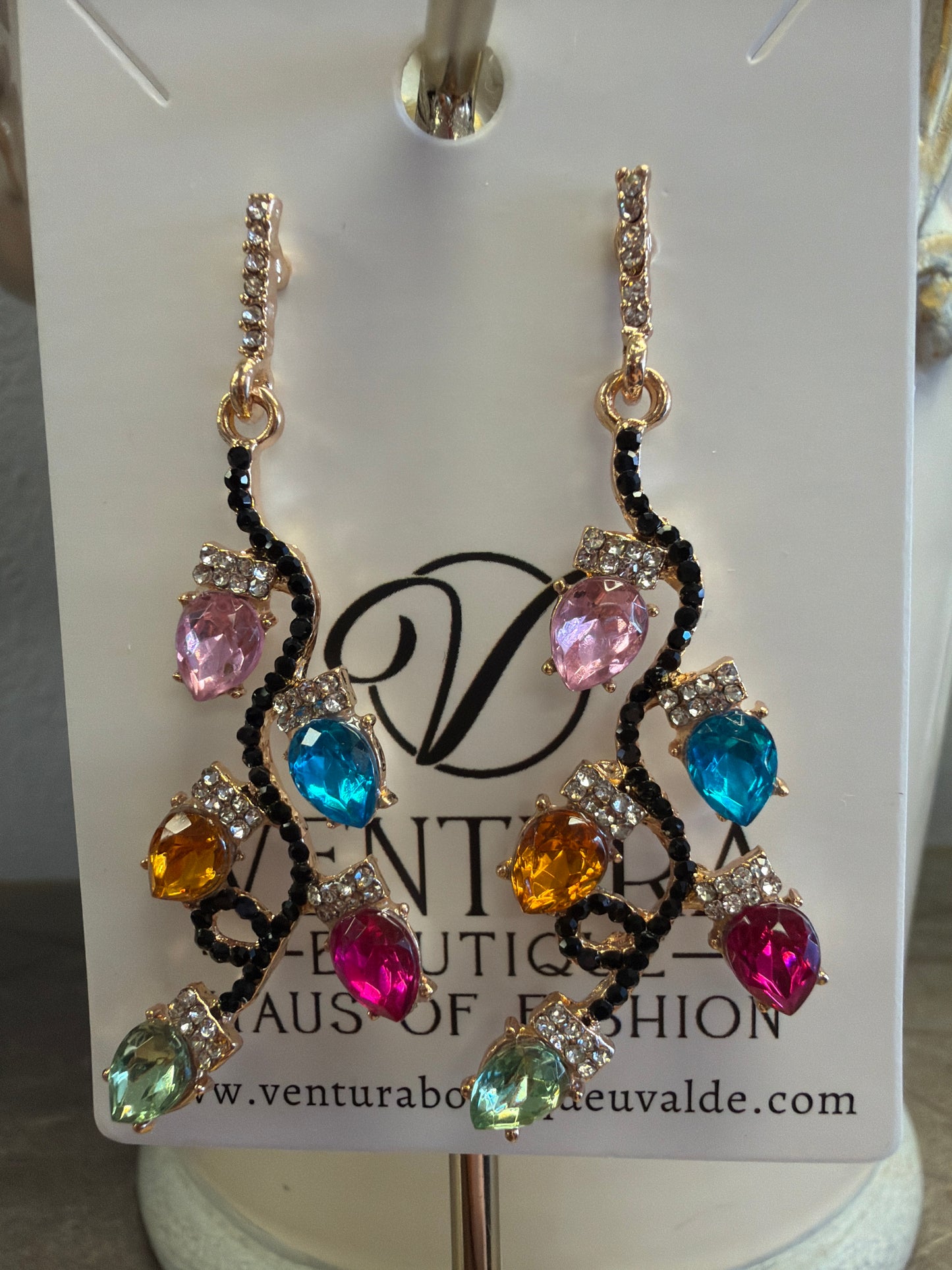 Christmas Lights Post Stud Earrings