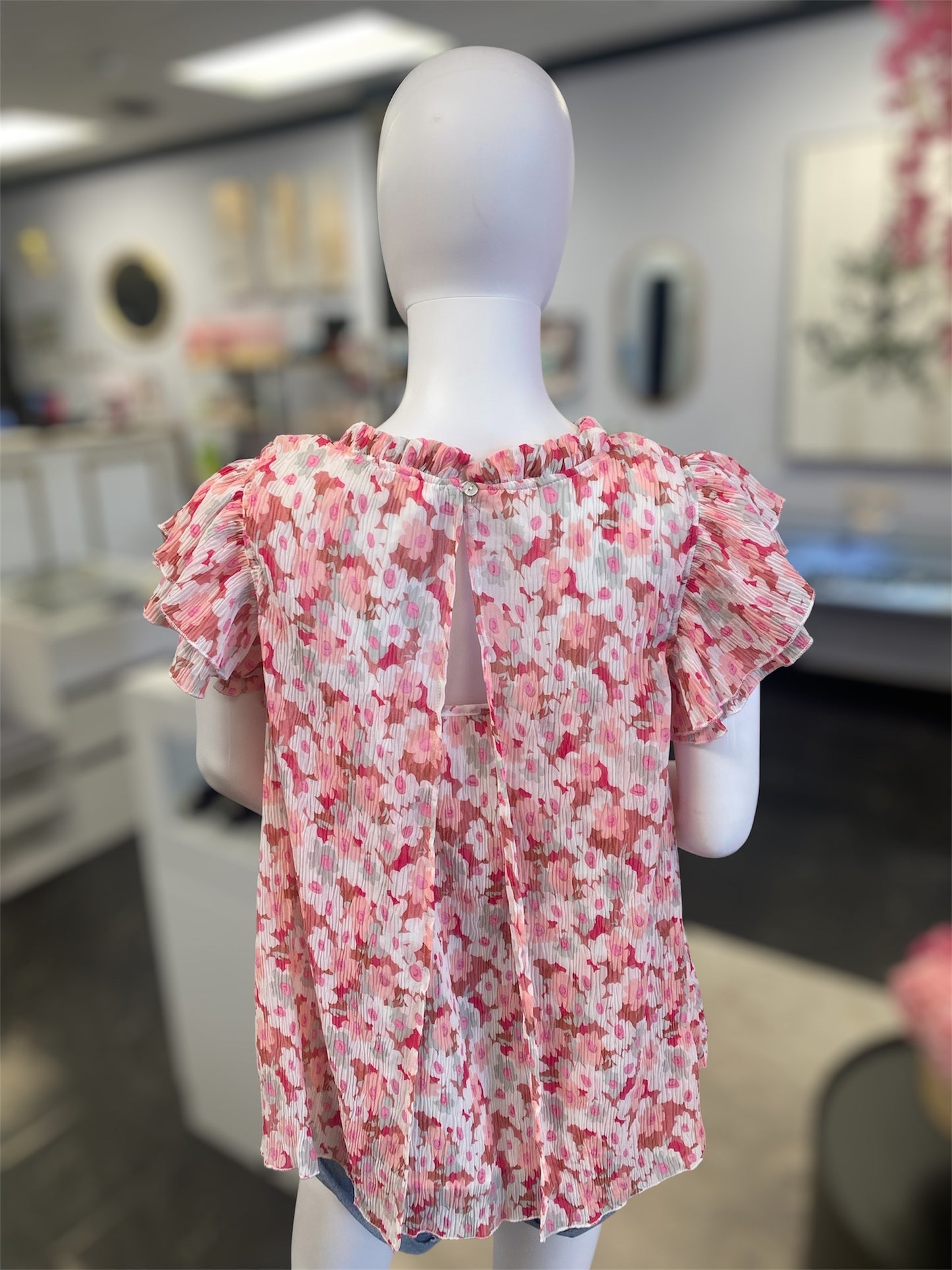 Floral Print Chiffon Blouse