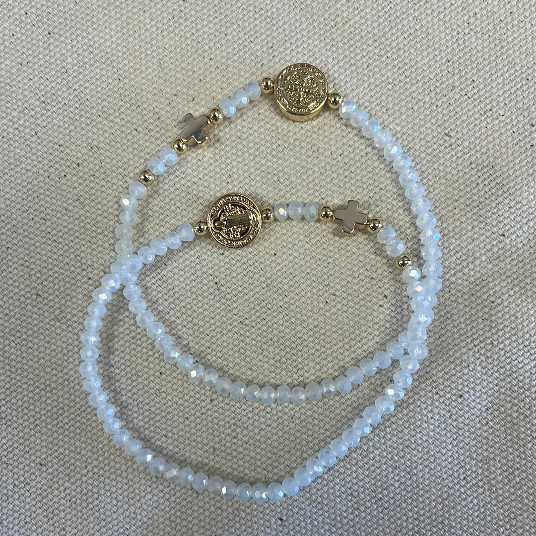 Saint Benedict Crystal bracelet