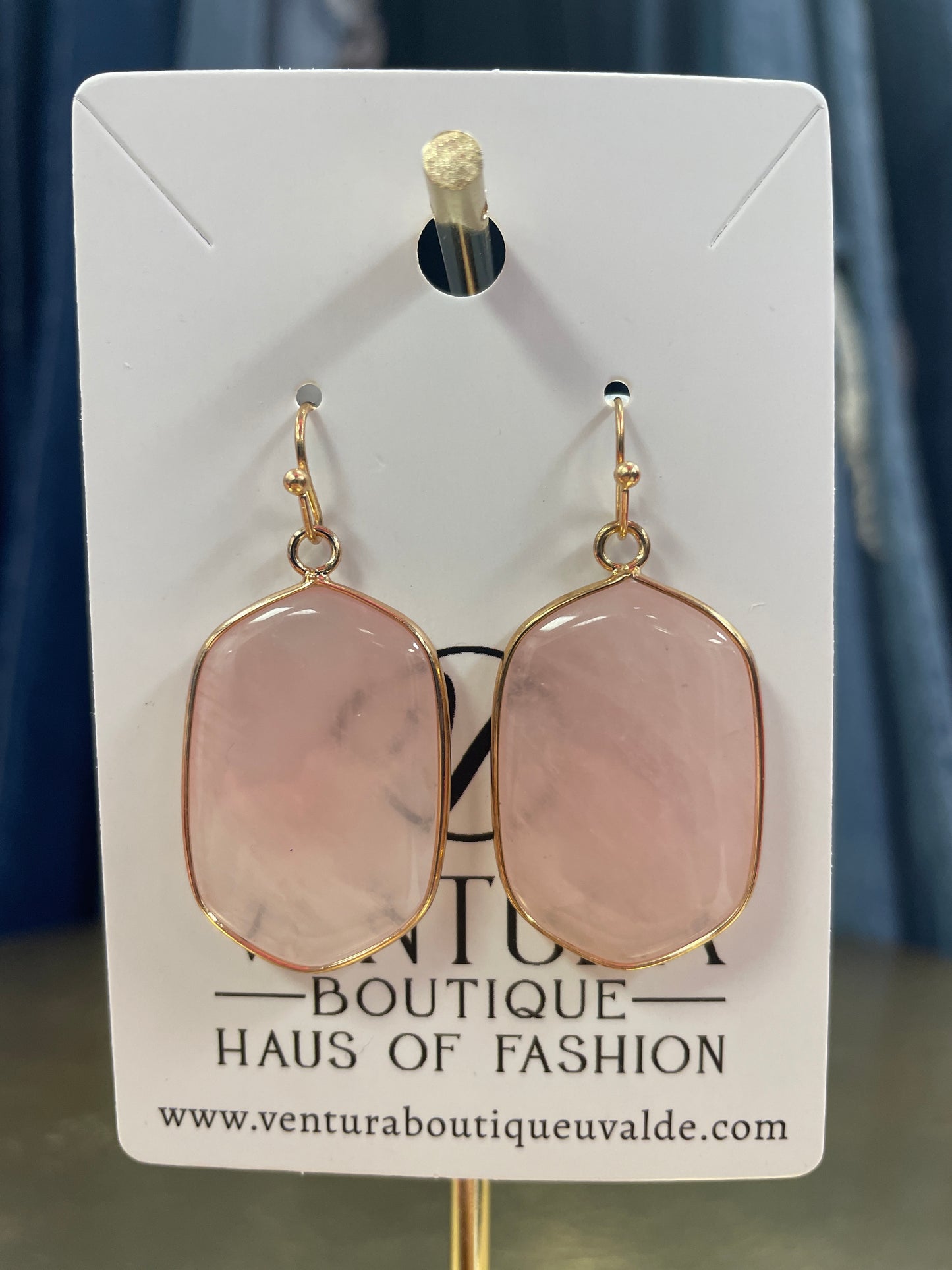 Pink Elle Drop Hook Earrings