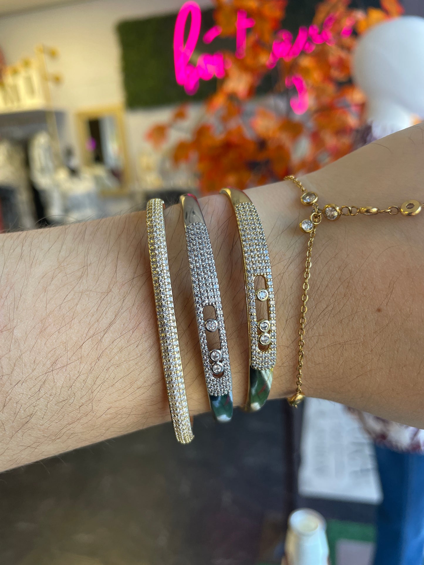 Crystal Snap Pave Bracelet