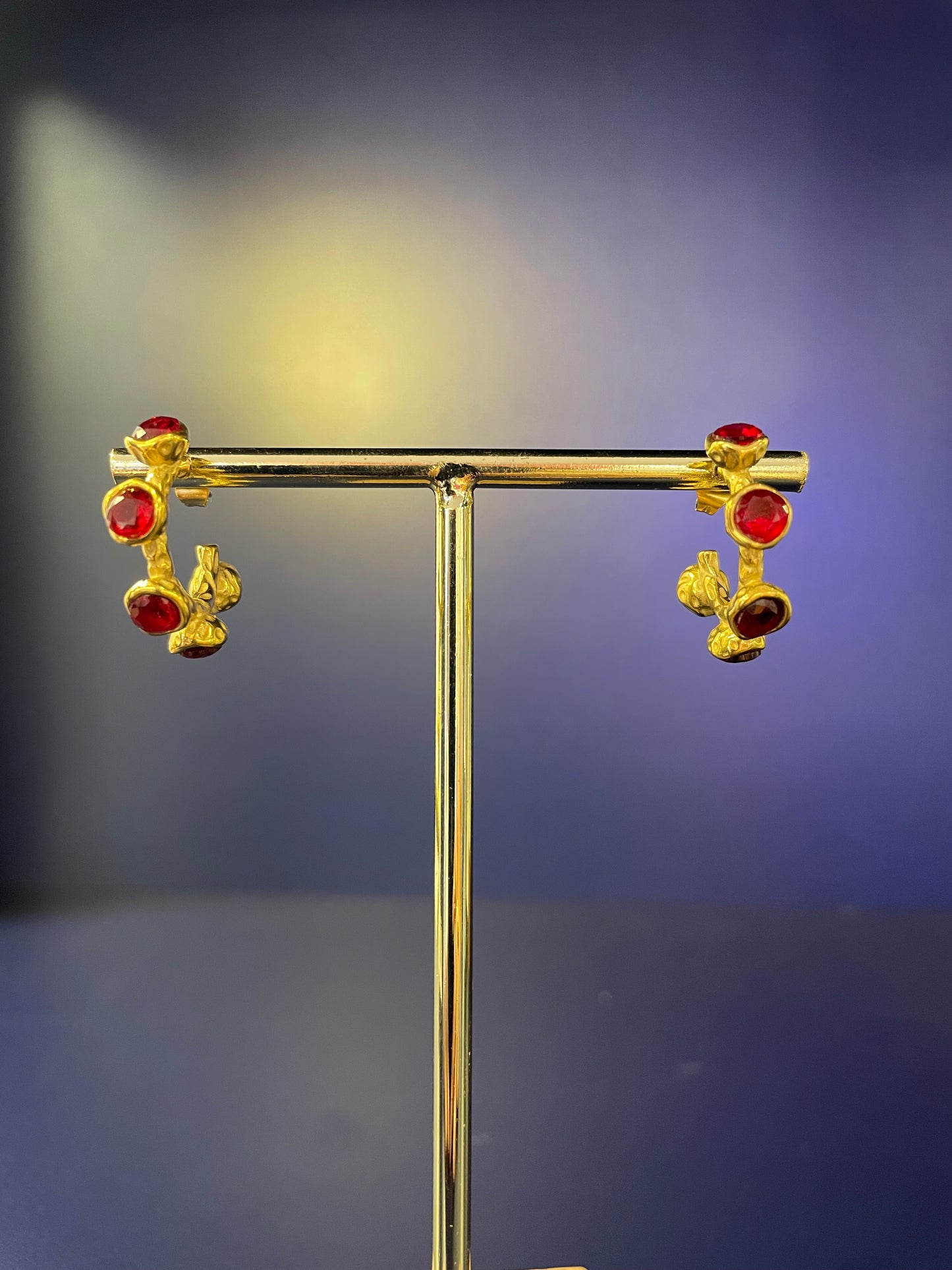 Uno Ruby Gold Earrings