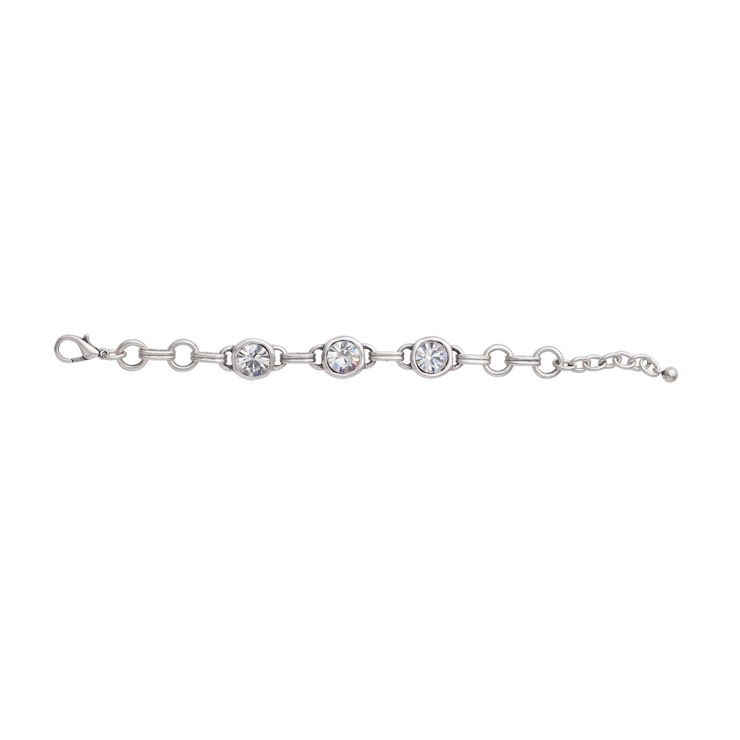 Handmade Crystal Pewter Bracelet - 2930