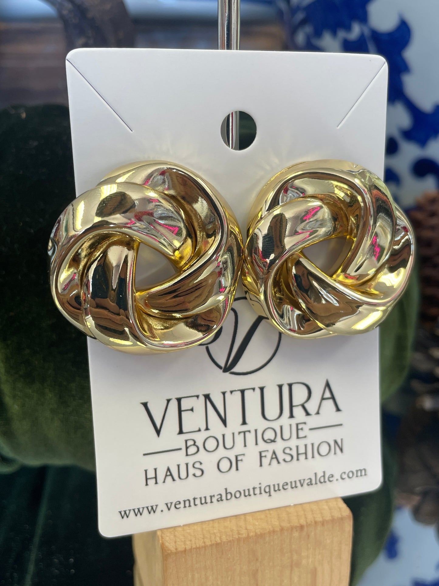 Kennedy Gold Post Stud Earrings