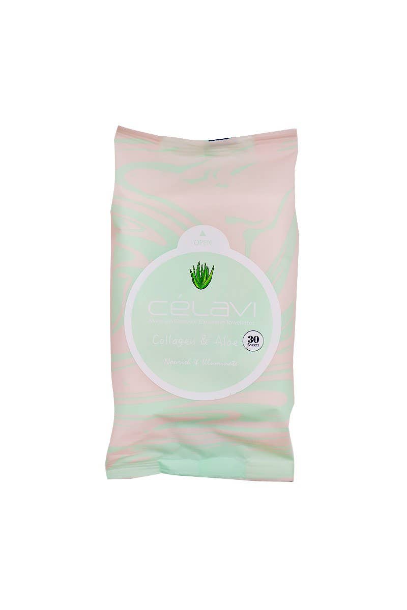 Celavi MT023 Collagen & Aloe Make-up Cleansing Towelette - 6