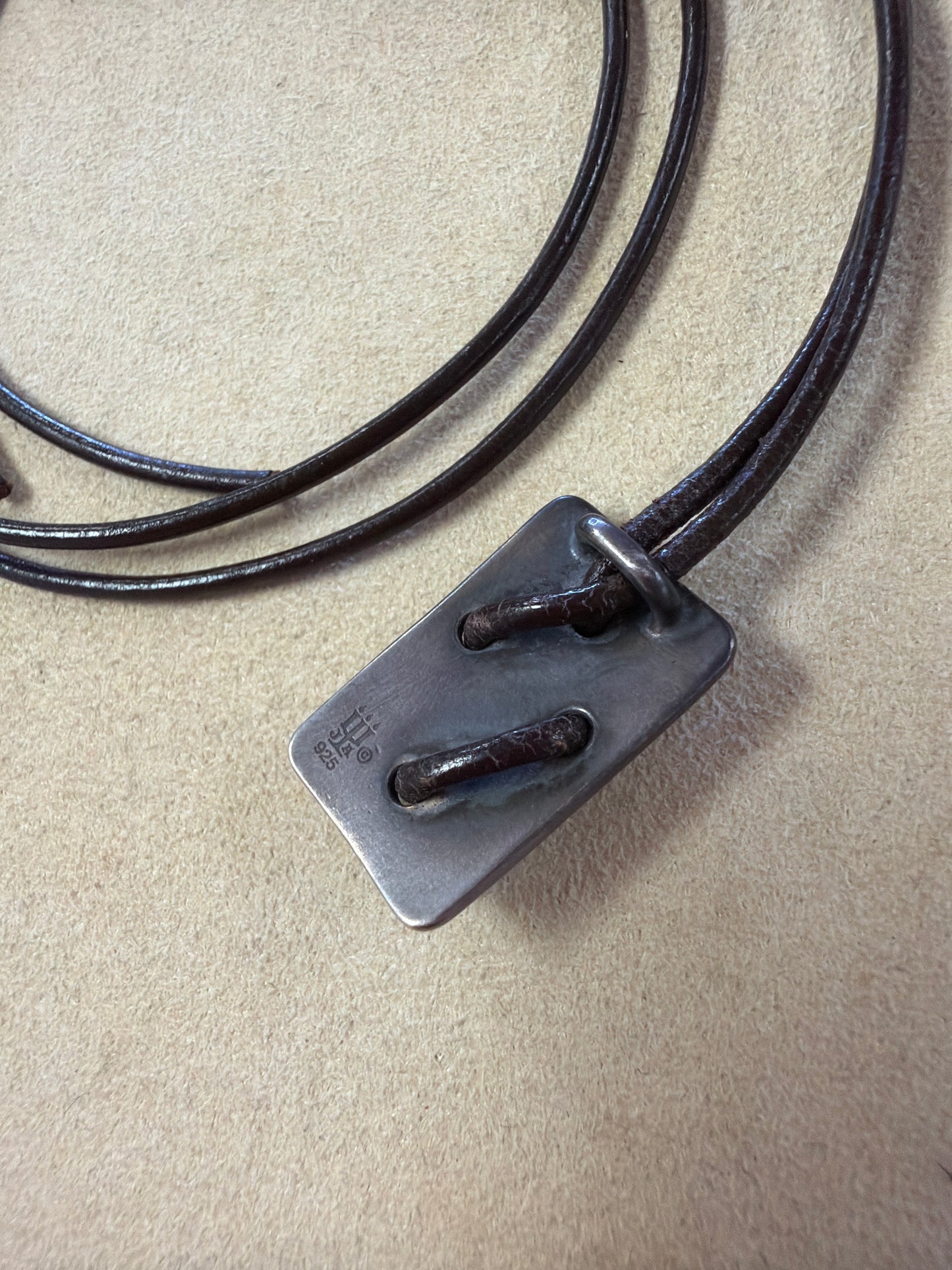 James Avery New Leather Cord 20” Sterling Cross Necklace