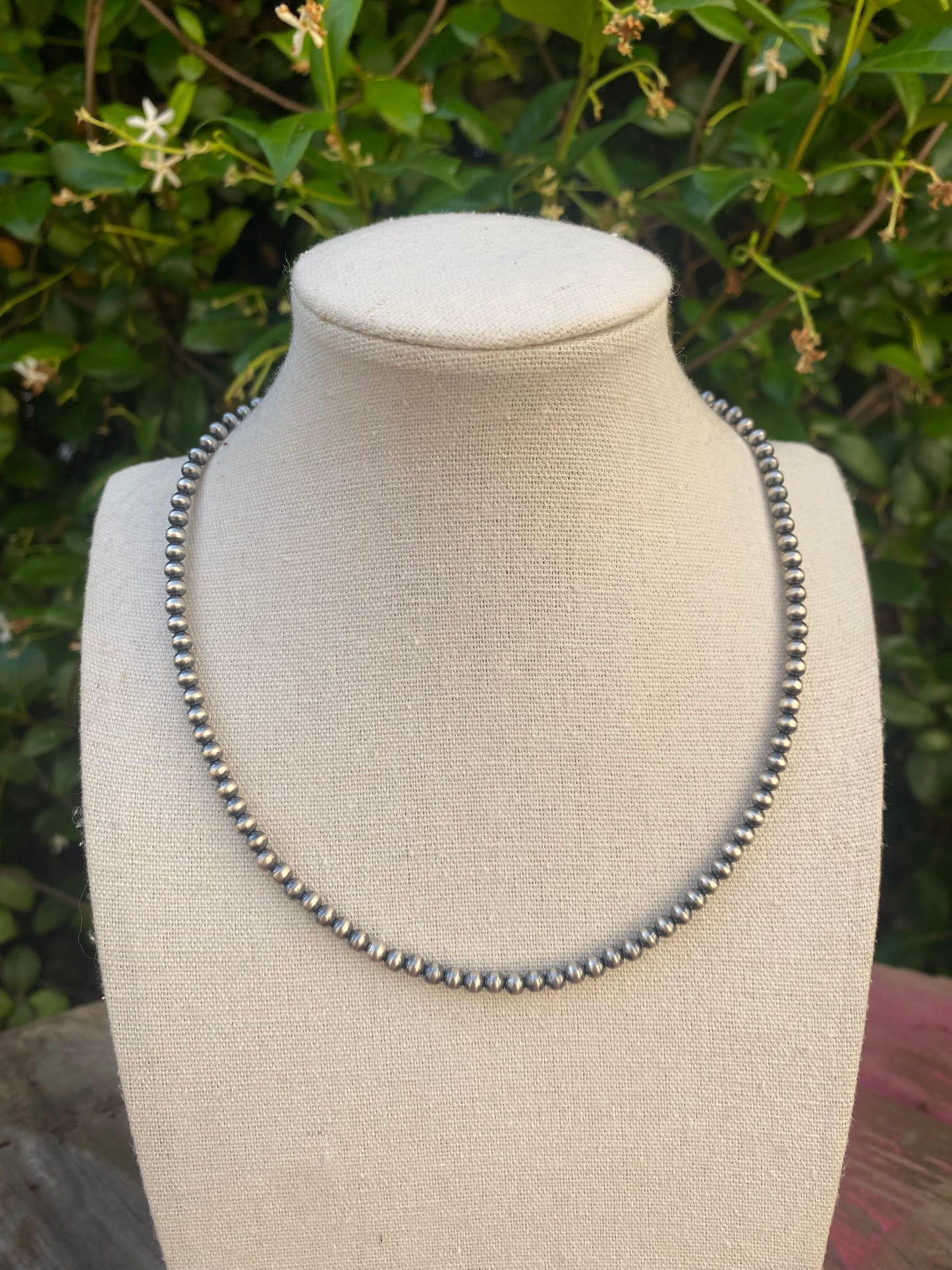 4mm Navajo | Navajo Style Handmade Navajo Style Pearls Necklace | Varying Lengths