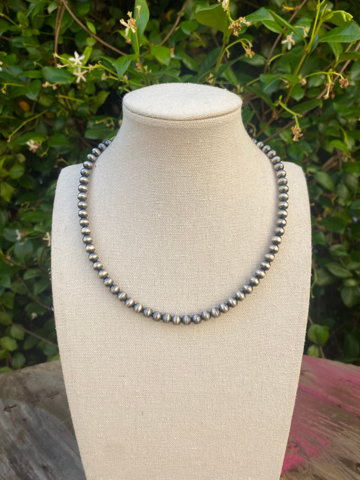 6mm Navajo | Navajo Style Handmade Navajo Style Pearls Necklace | Varying Lengths