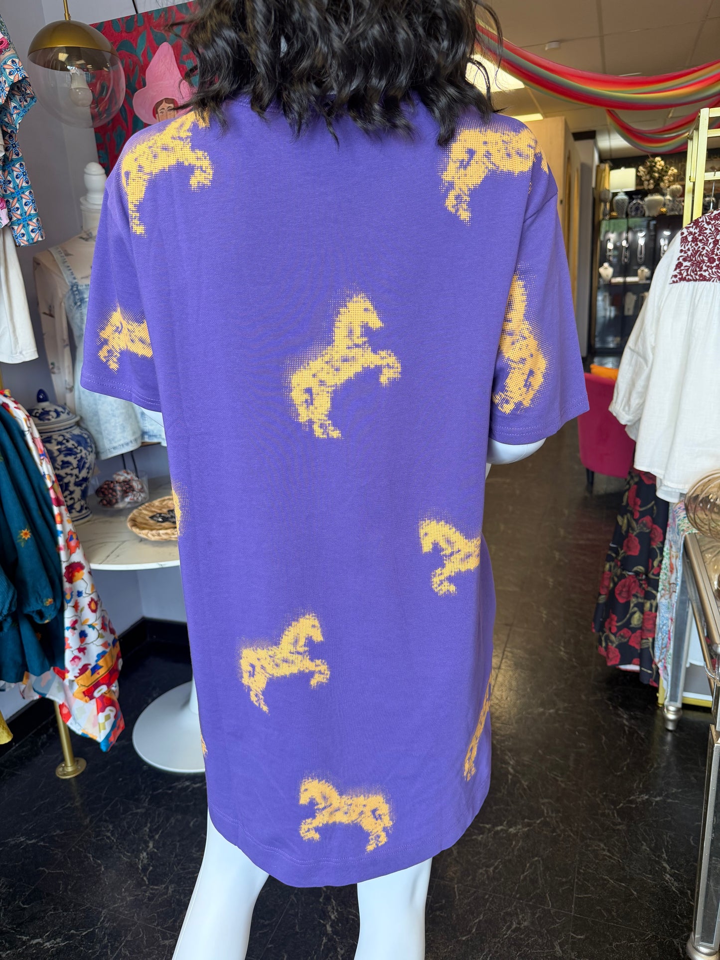 Purple Stallion T-Shirt Dress