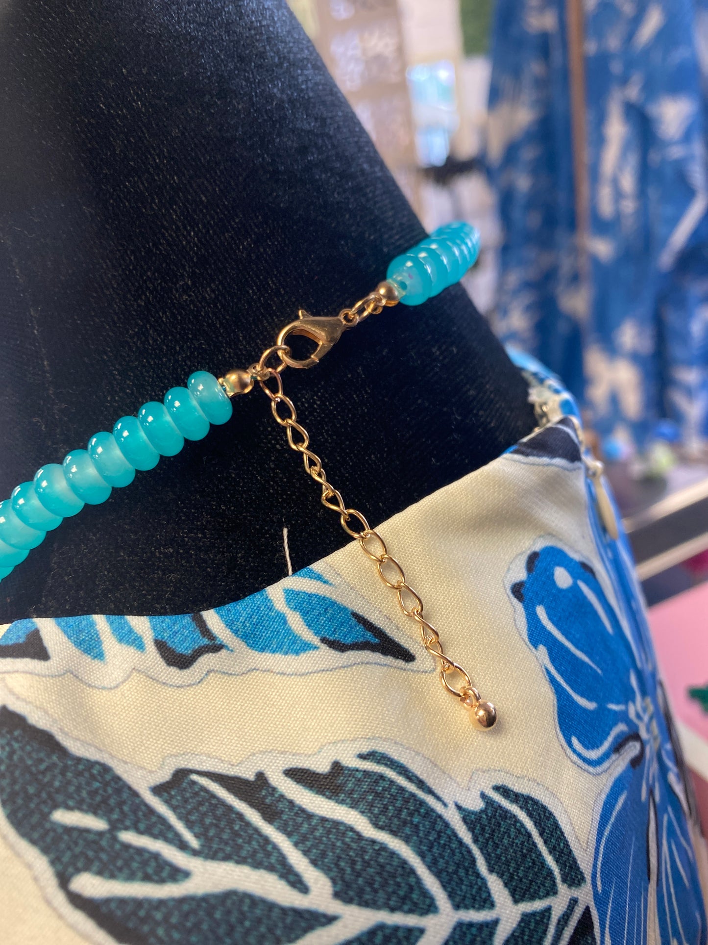 Enamel Crab Sea Foam Beaded Necklace