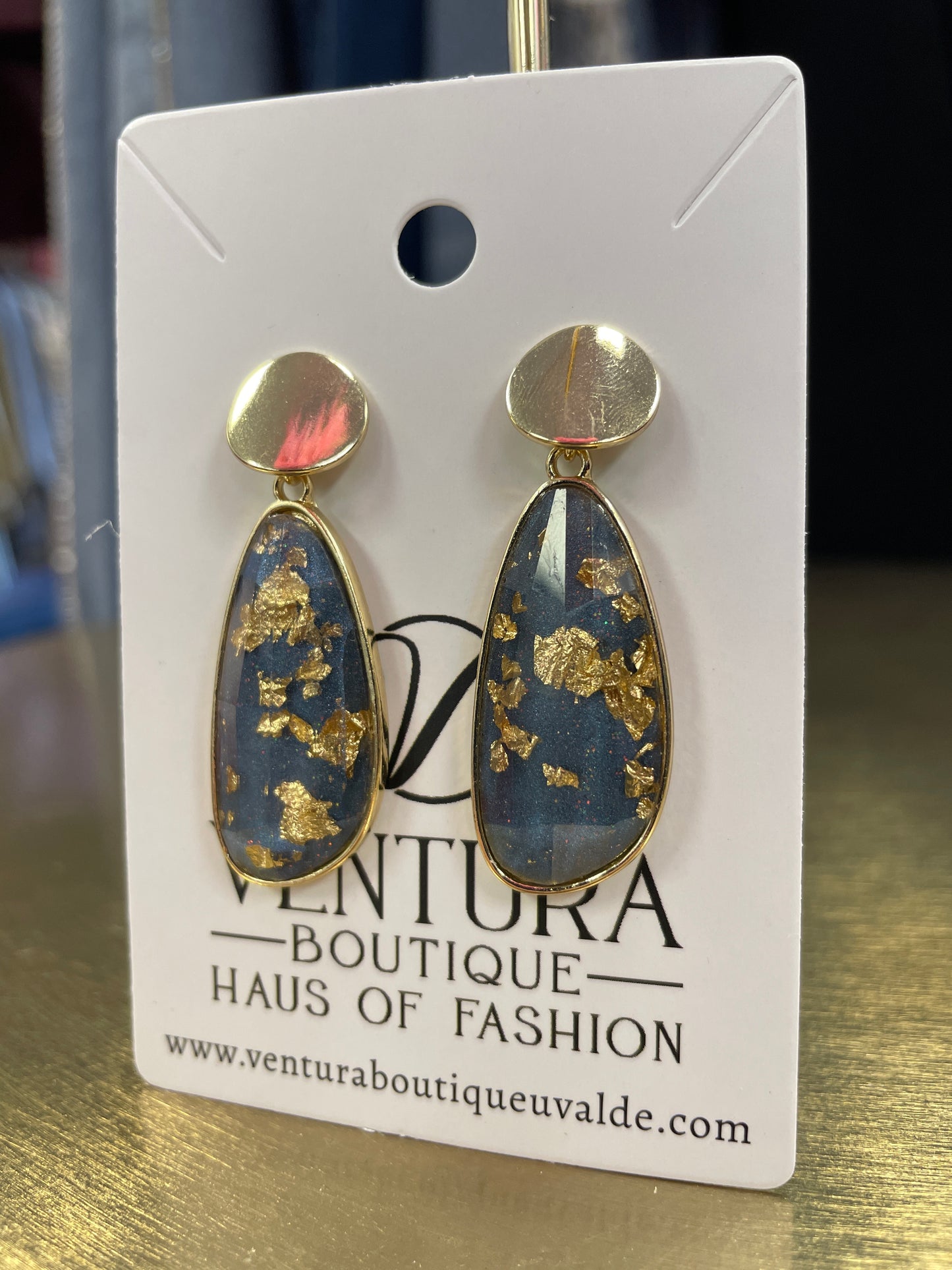 Gold Stacy Drop Earrings