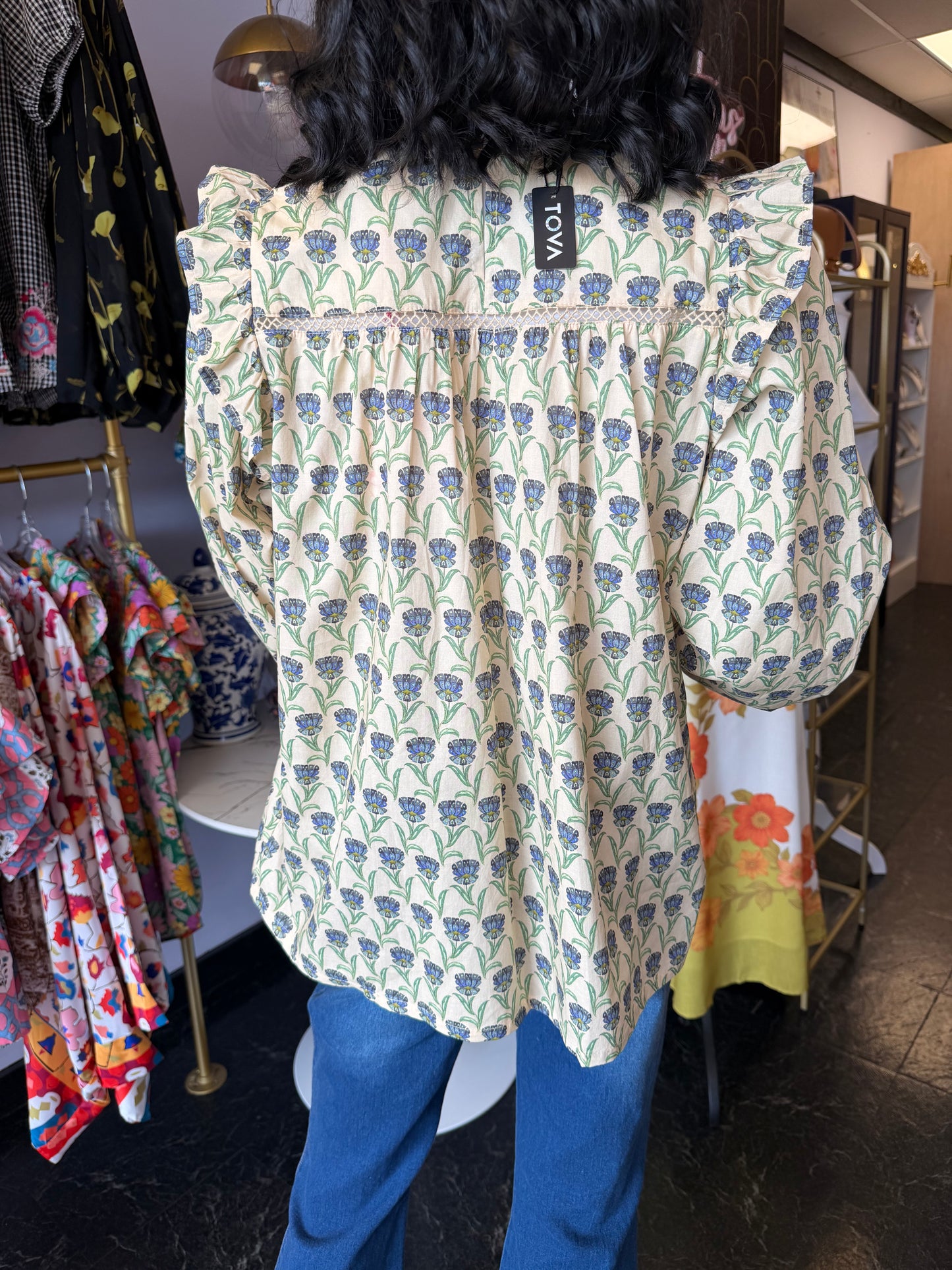 Creme Mix Floral Print Blouse