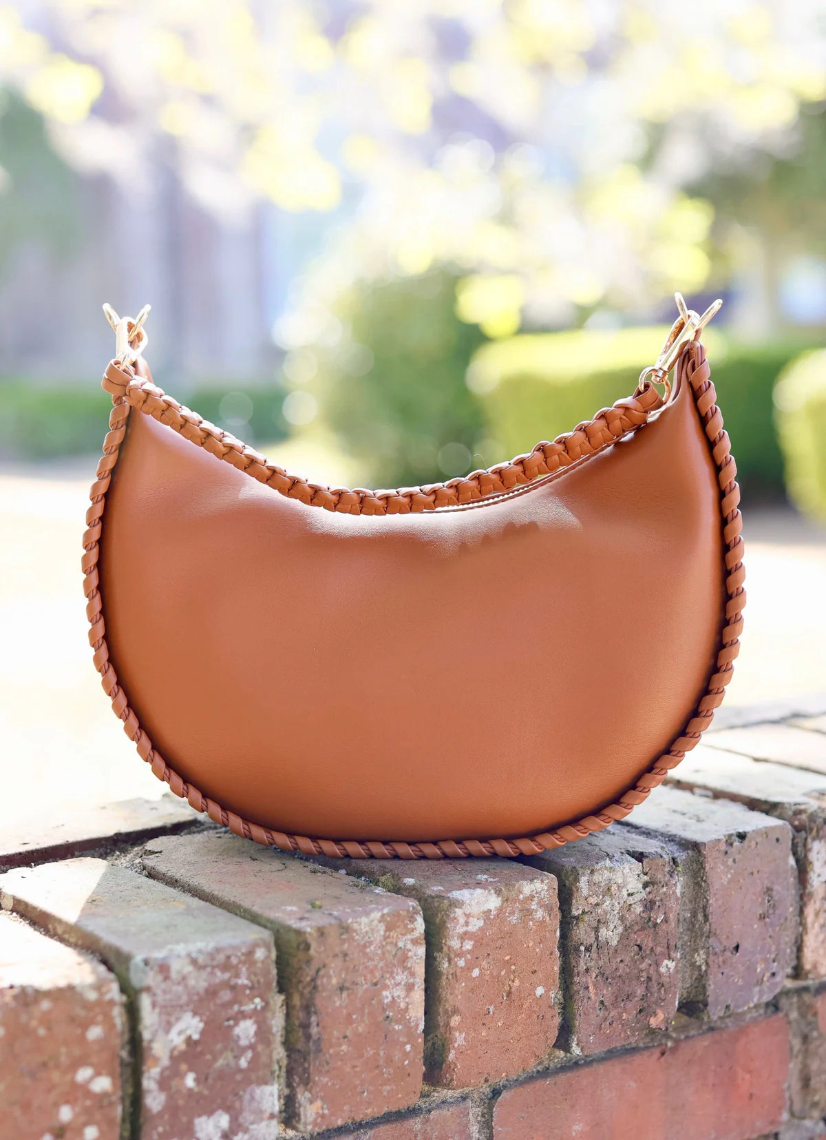 Gwynn Whipstitch Handbag CAMEL