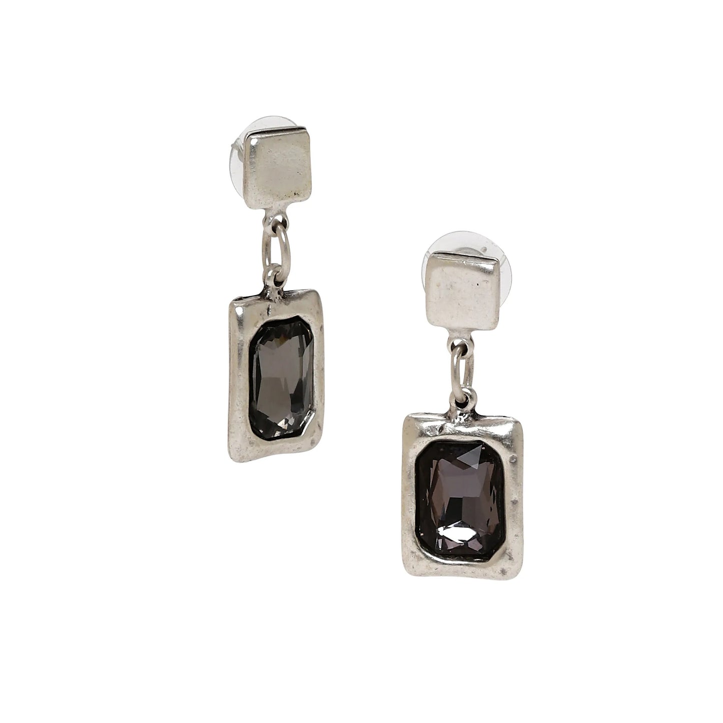 Handmade Crystal Pewter Earrings