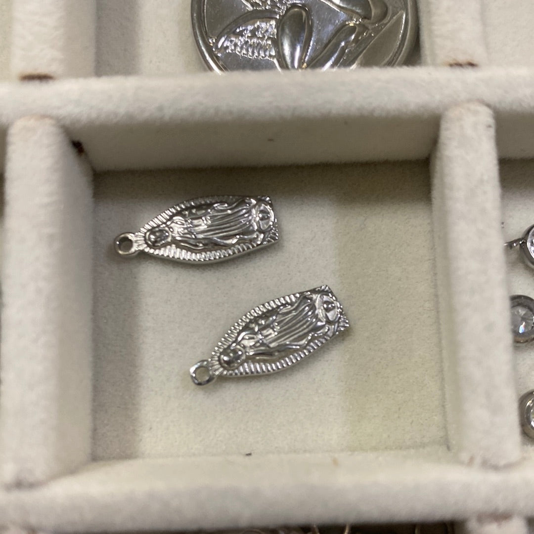 Mother Mary silver  silhouette