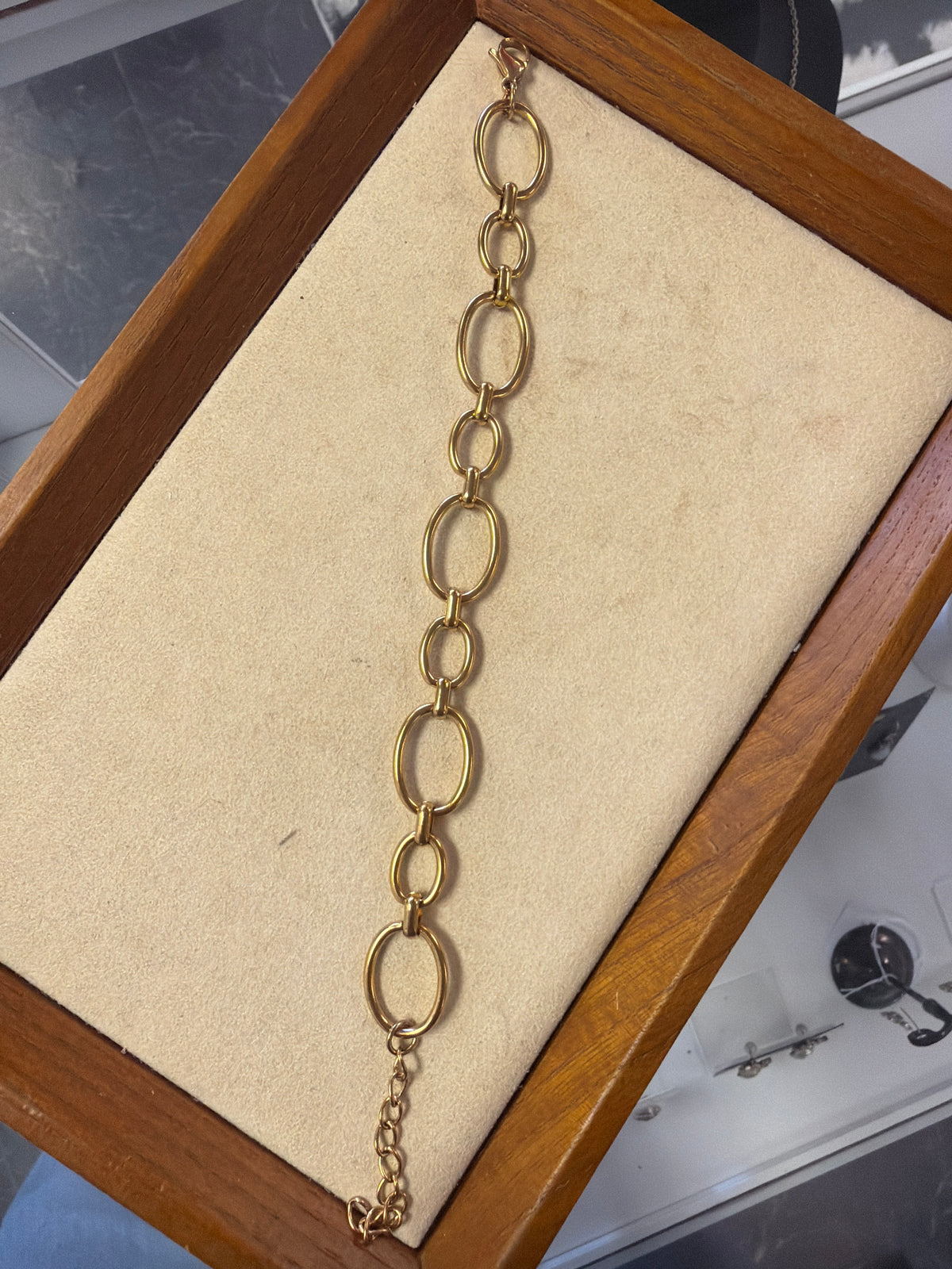 Stainless Steel Gold Plated Multi Link Bracelet