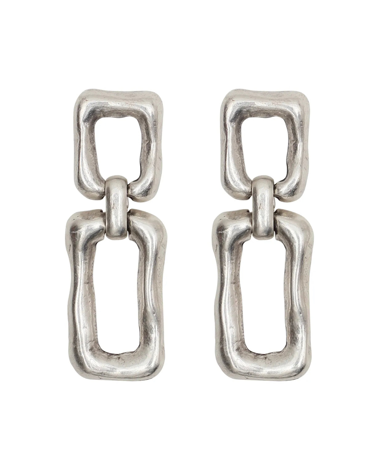 Handmade Bone Pewter Earrings