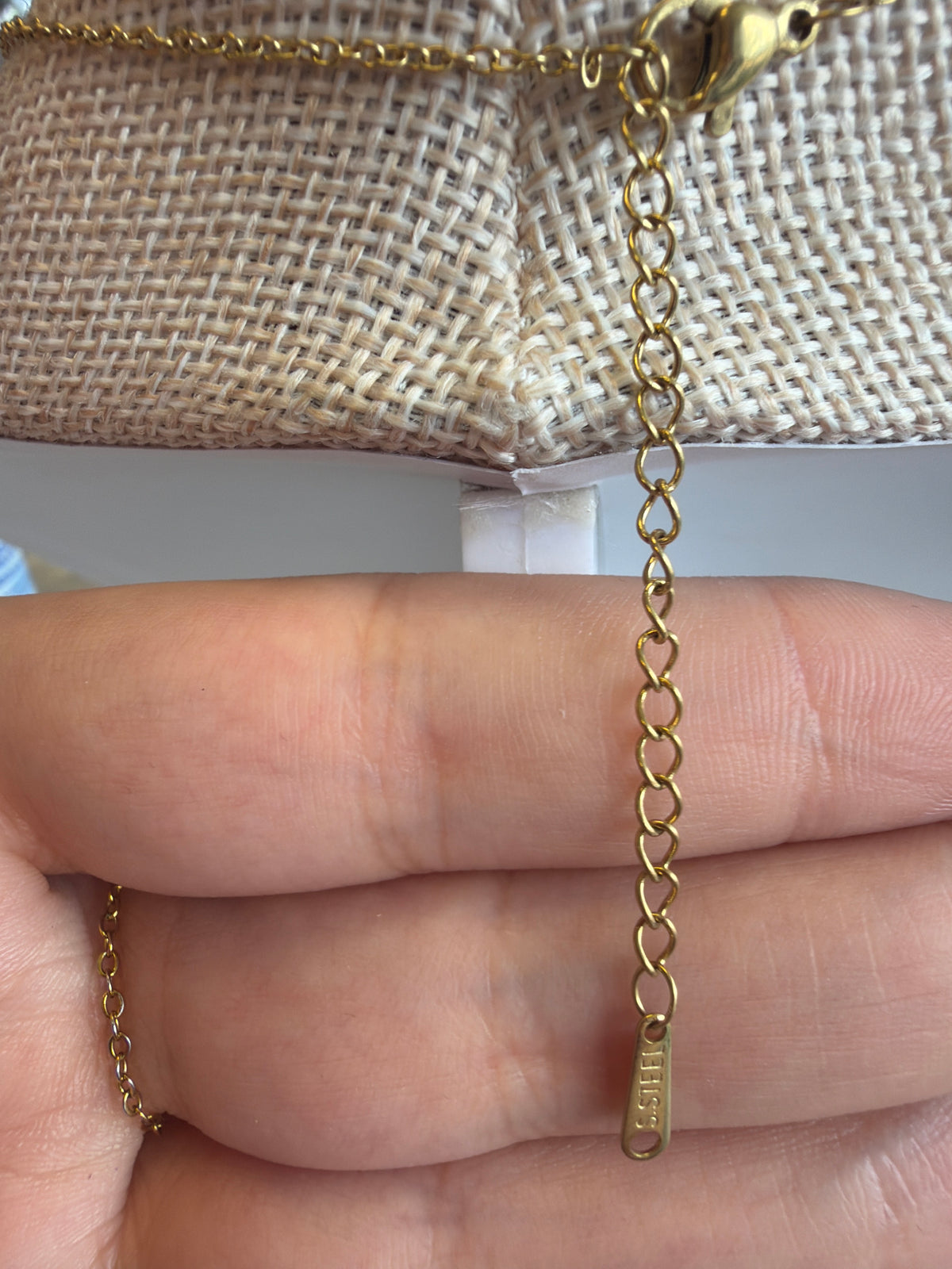 Stainless Steel Gold Plated Cross & Mother Mary Necklace