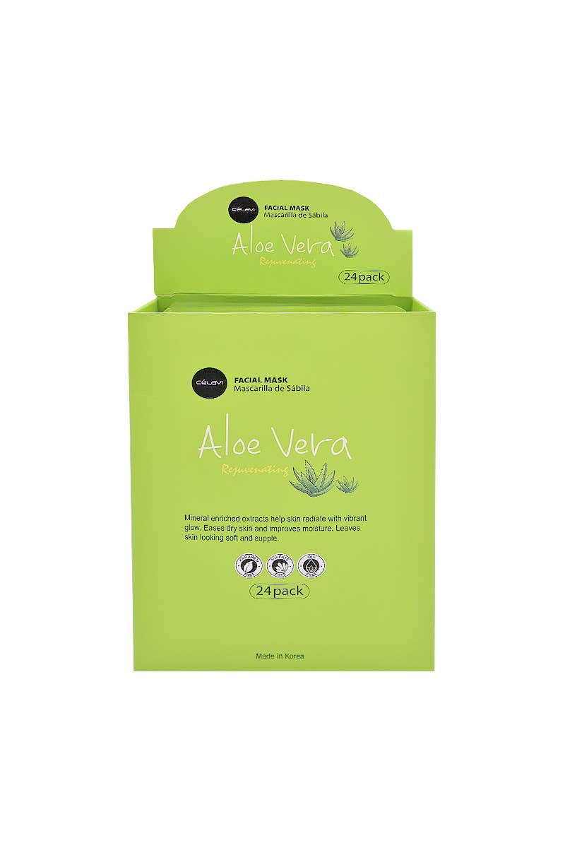 Celavi MK014 Aloe Vera Facial Mask Rejuvenating - 24pc