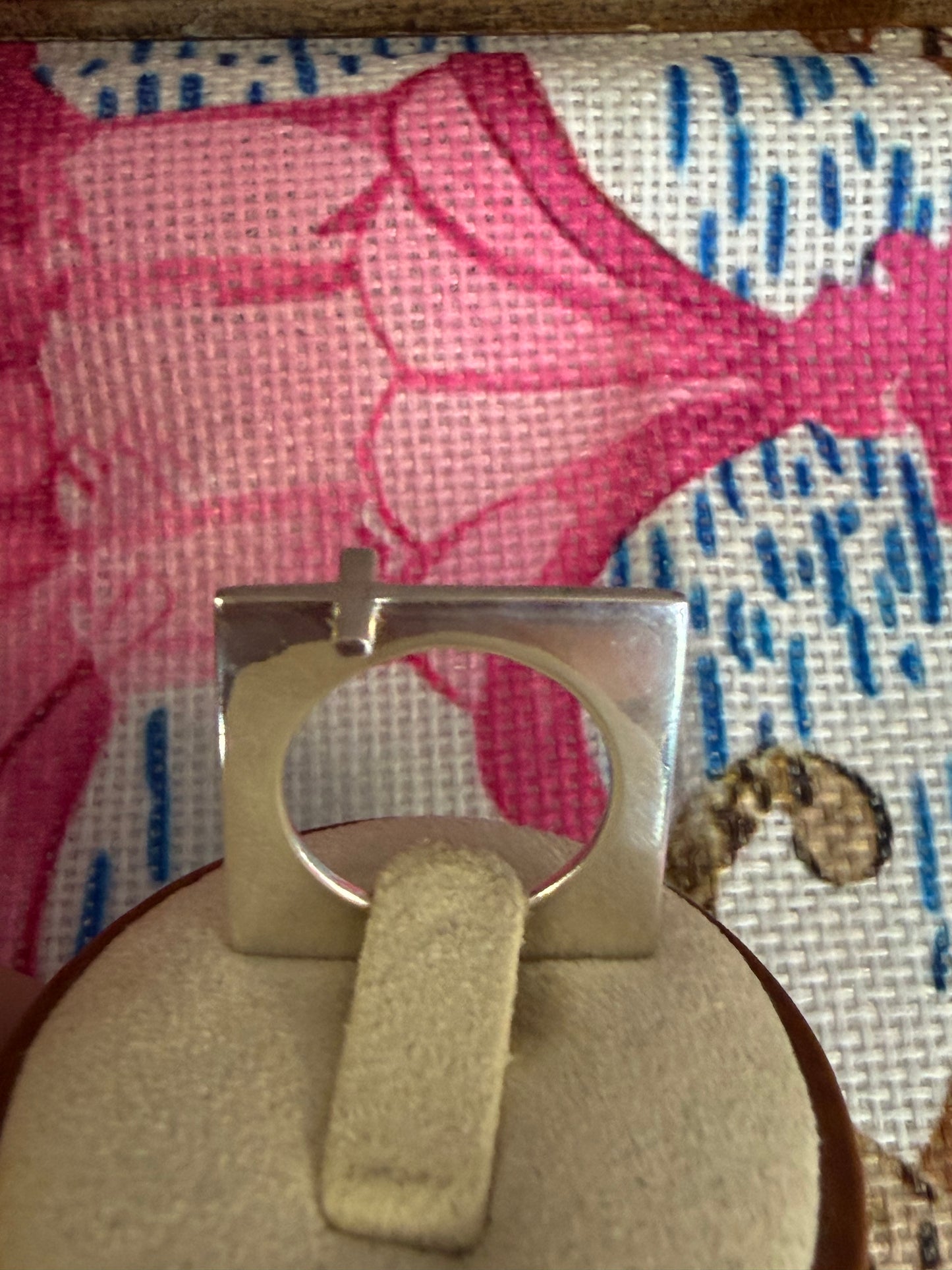 Thin Sterling Silver Cross Ring Different Style Size 7