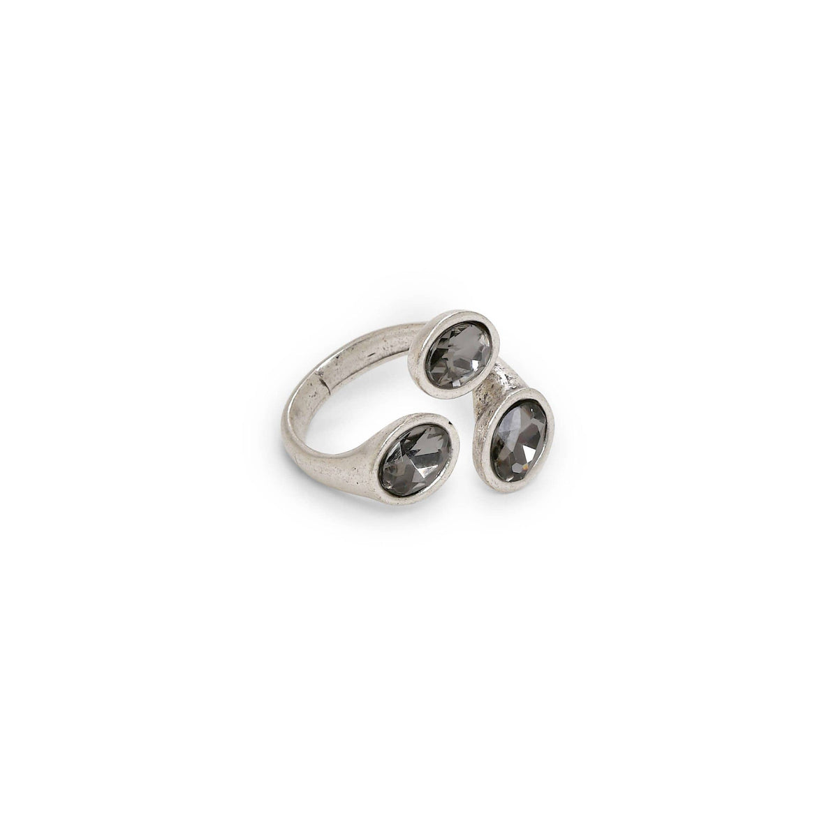 Handmade Crystal Brass Ring - 6843