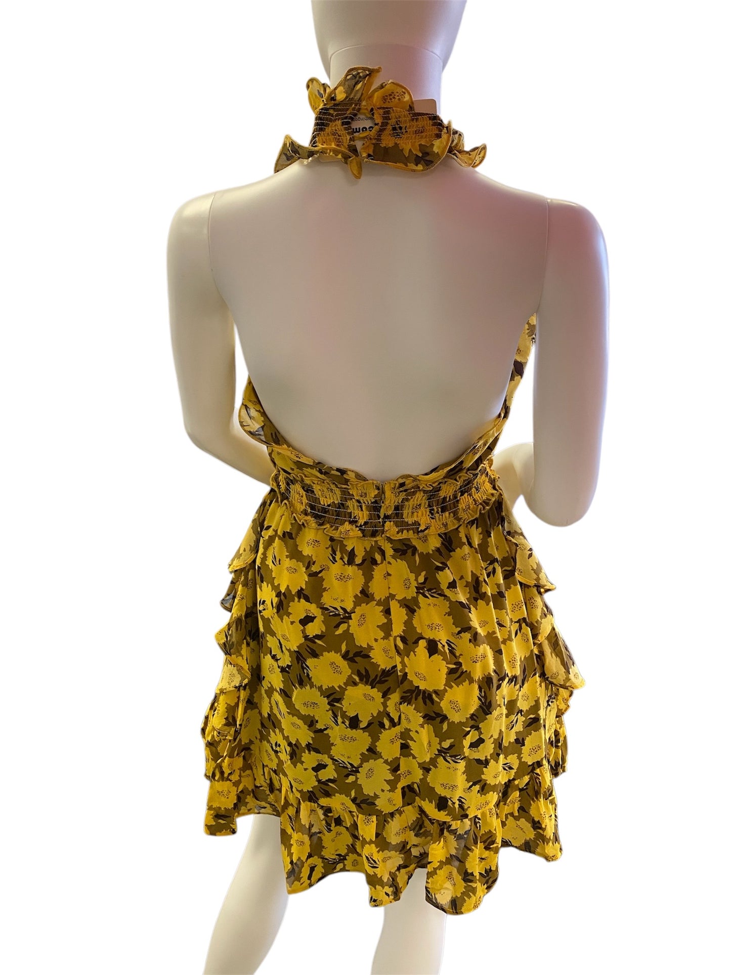 Honey Dahlia Collar Backless Dress