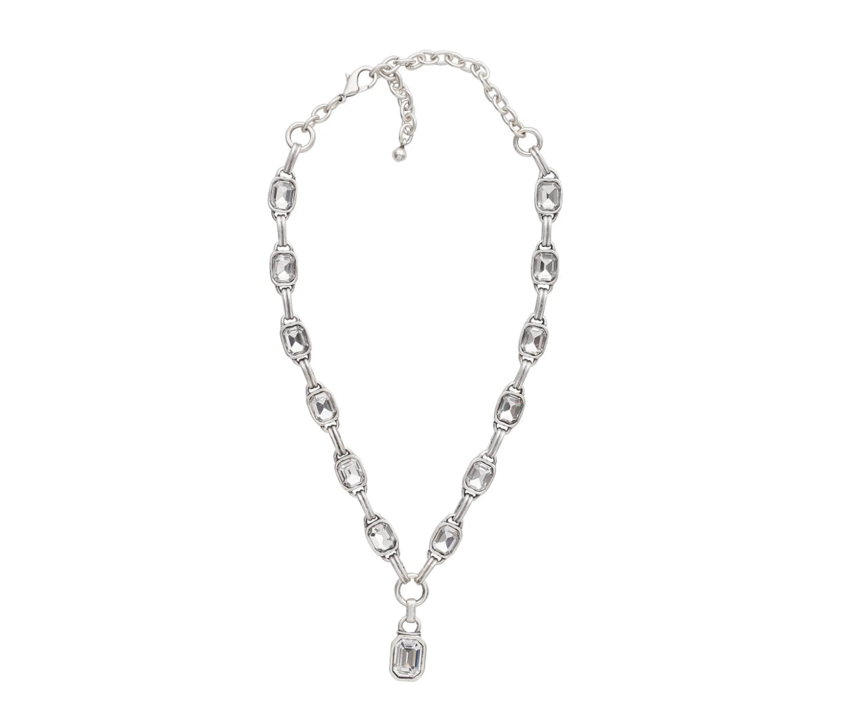 Handmade Crystal Pewter Necklace