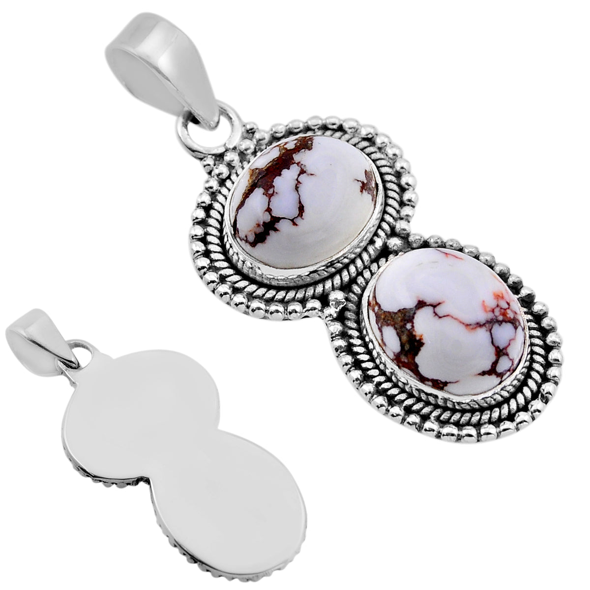 925 sterling silver wild horse pendant