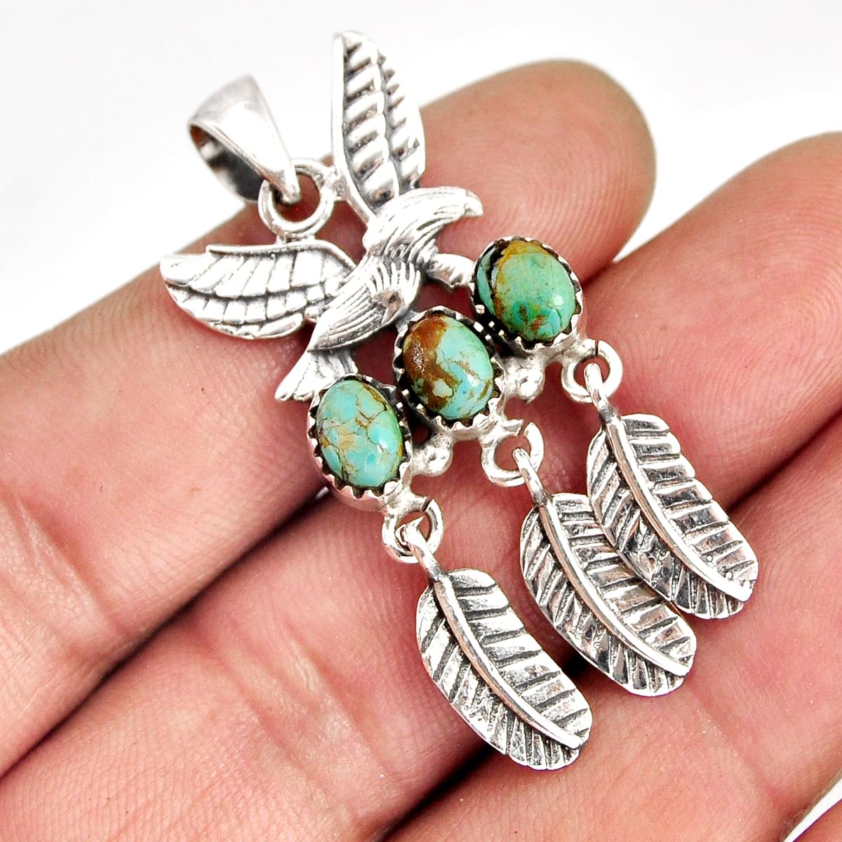 925 silver arizona mohave turquoise pendant