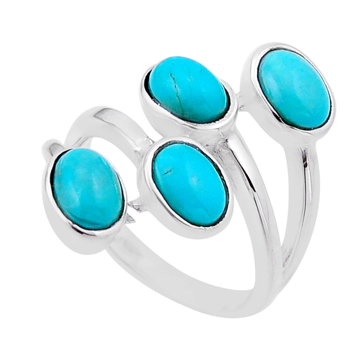 925 sterling silver green Arizona MOJAVE turquoise ring size 7