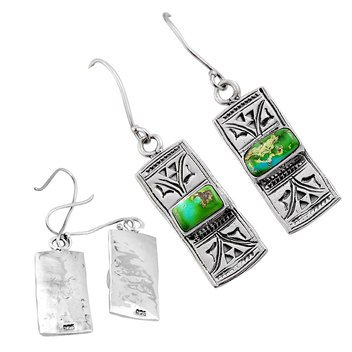 925 sterling silver Sonora Mountain Turquoise earrings jewelry