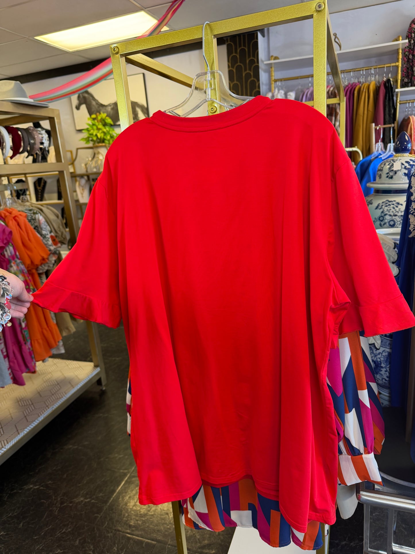 Holiday Red Premium Embroidery Shirt 3X