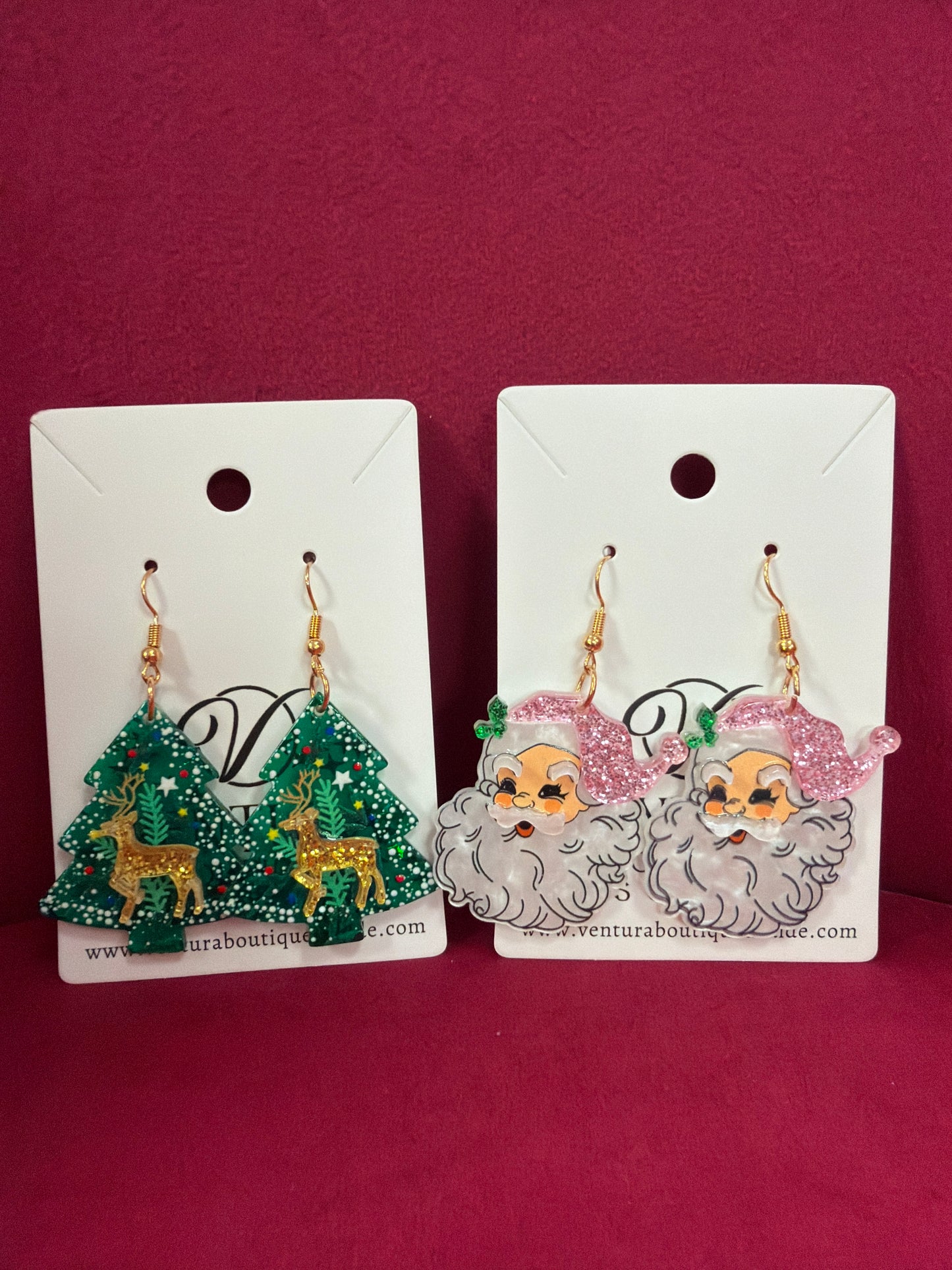 Glitter Sparkle Christmas Earrings