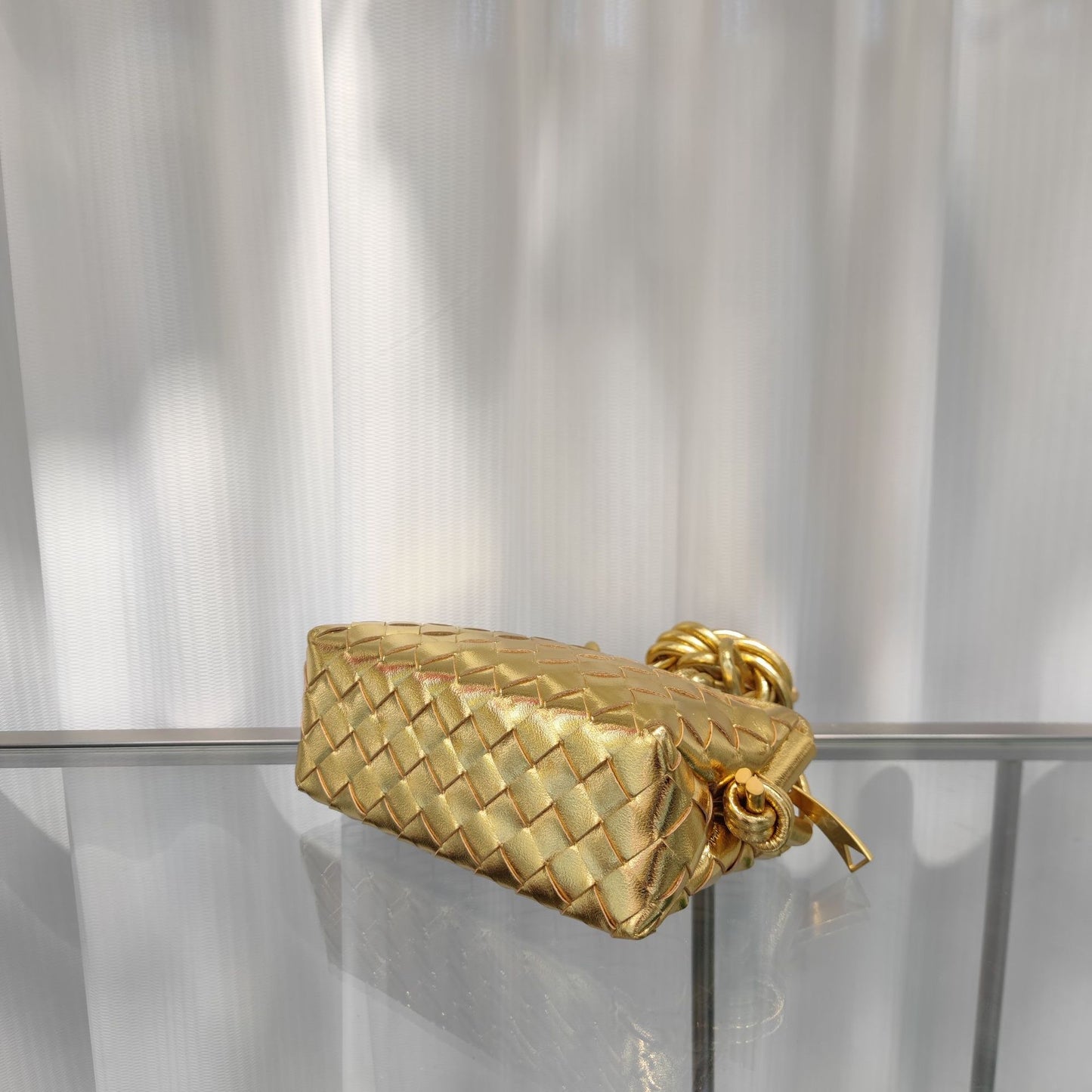 Goldie Woven Genuine Leather Crossbody Bag