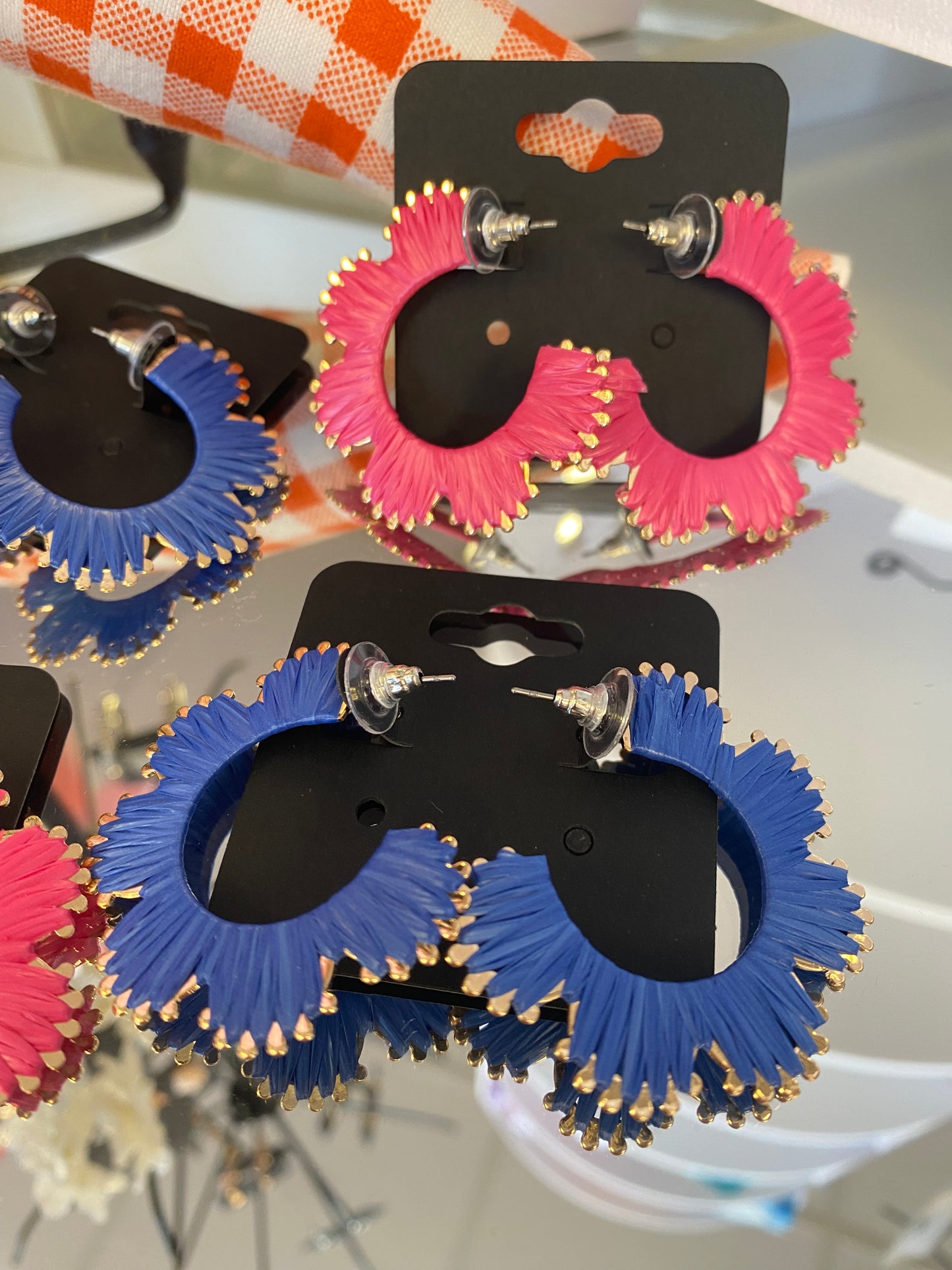 Floral Hoop Earrings