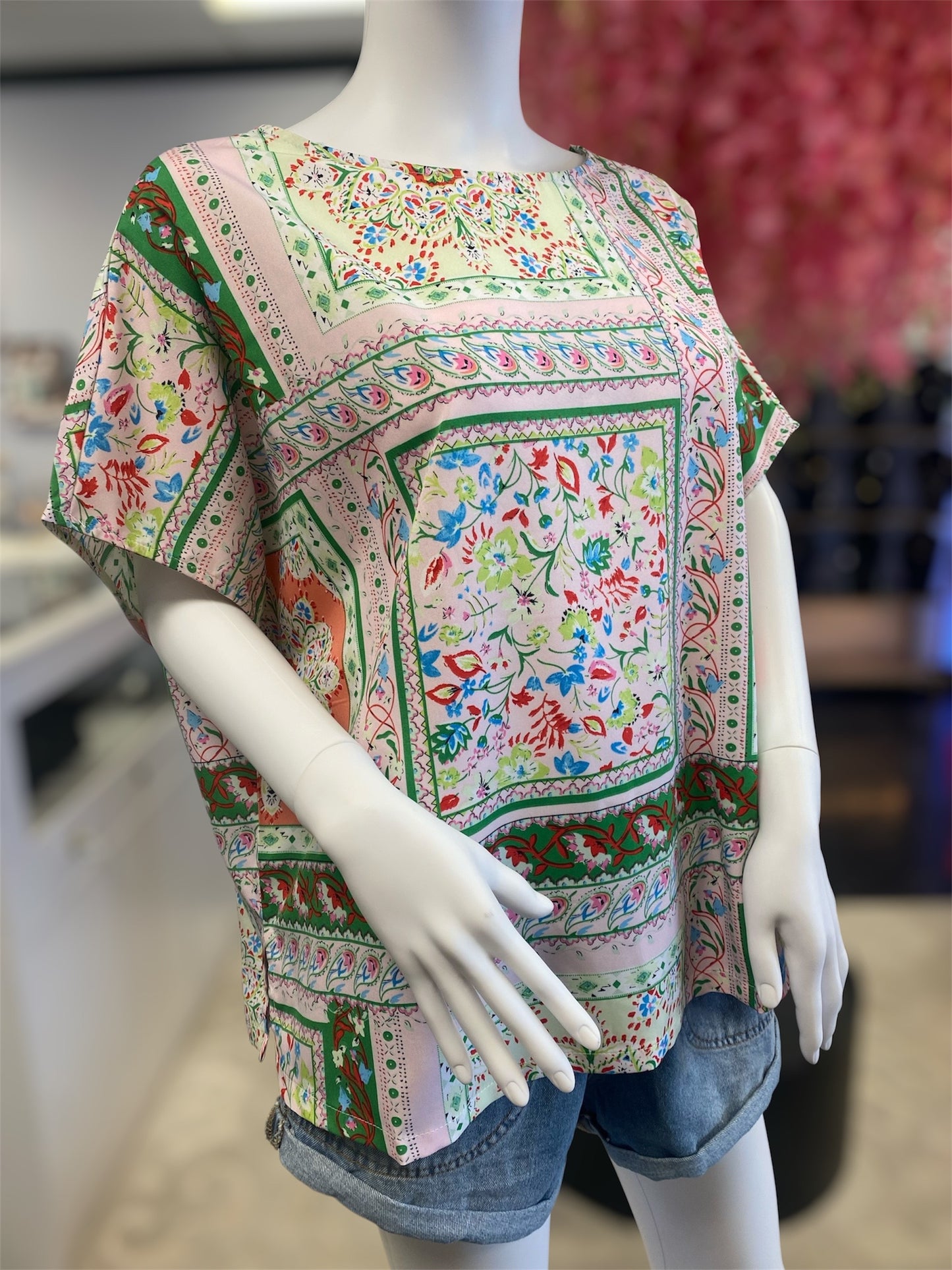 Talavera Tiles Printed Woven Top