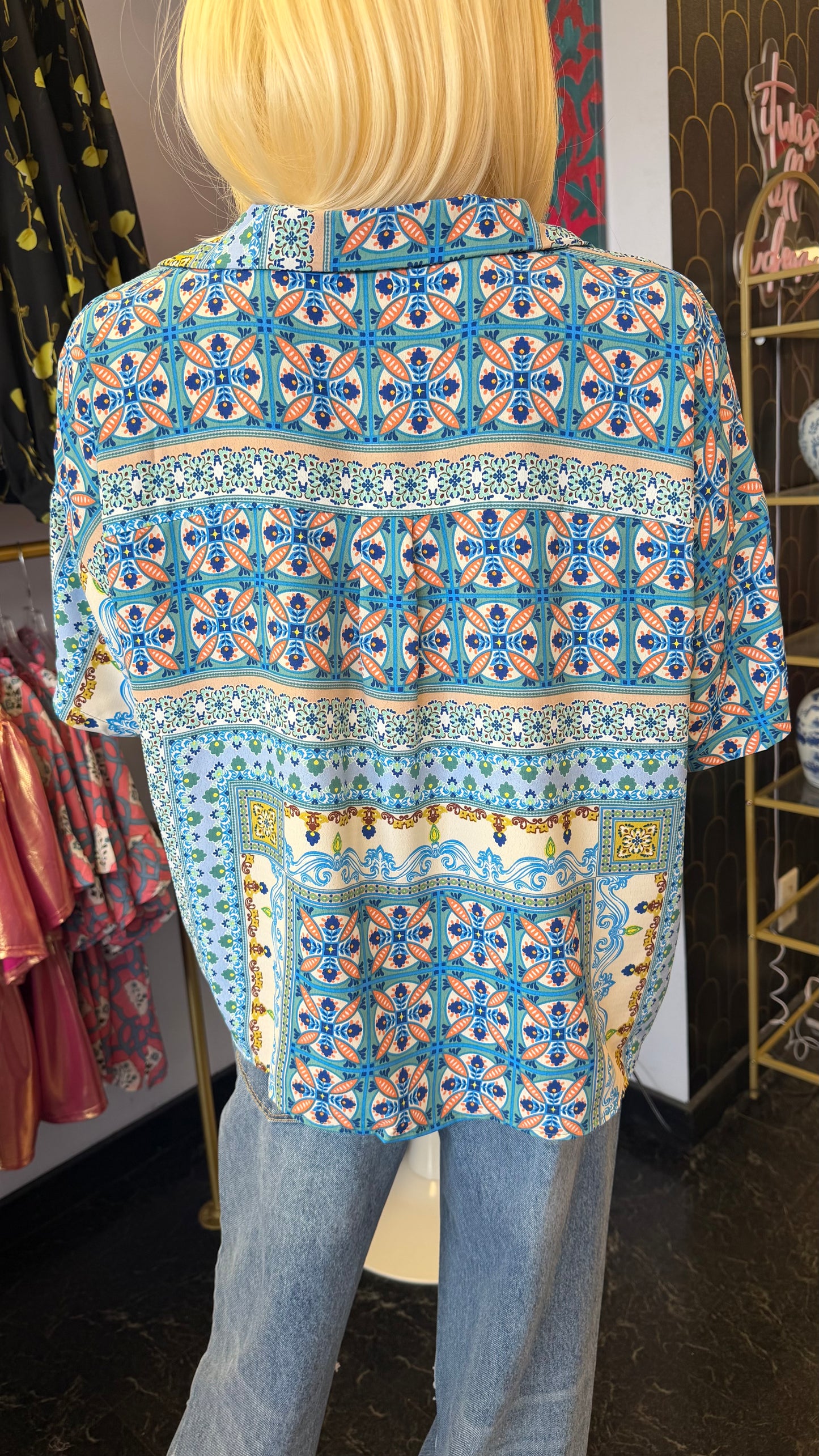 Talavera Azul Top