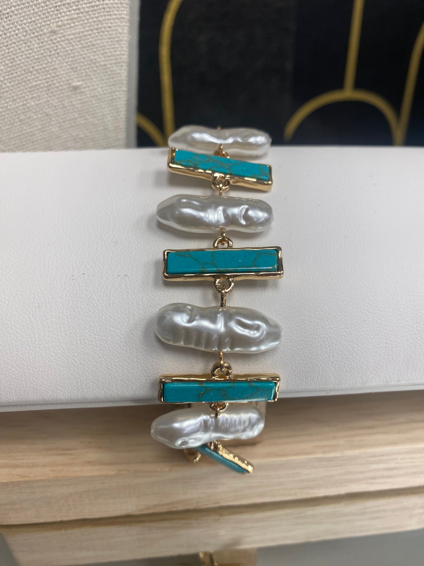 Pearl And Turquoise (Faux) Set