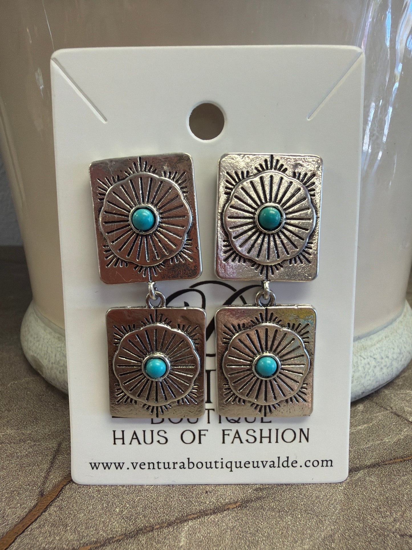 Southwestern Drop Post Stud Earrings