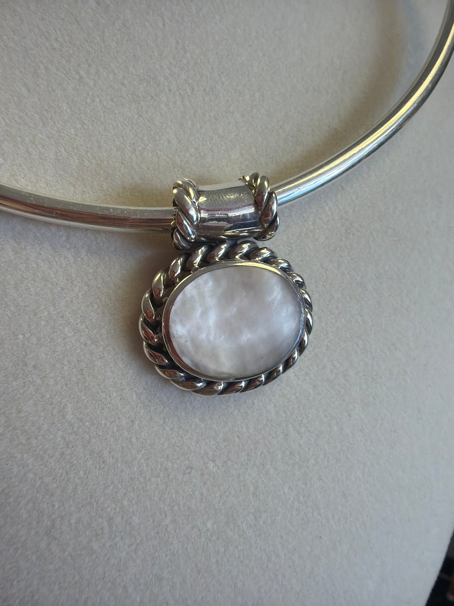 Sterling Silver Mother Of Pearl Slider