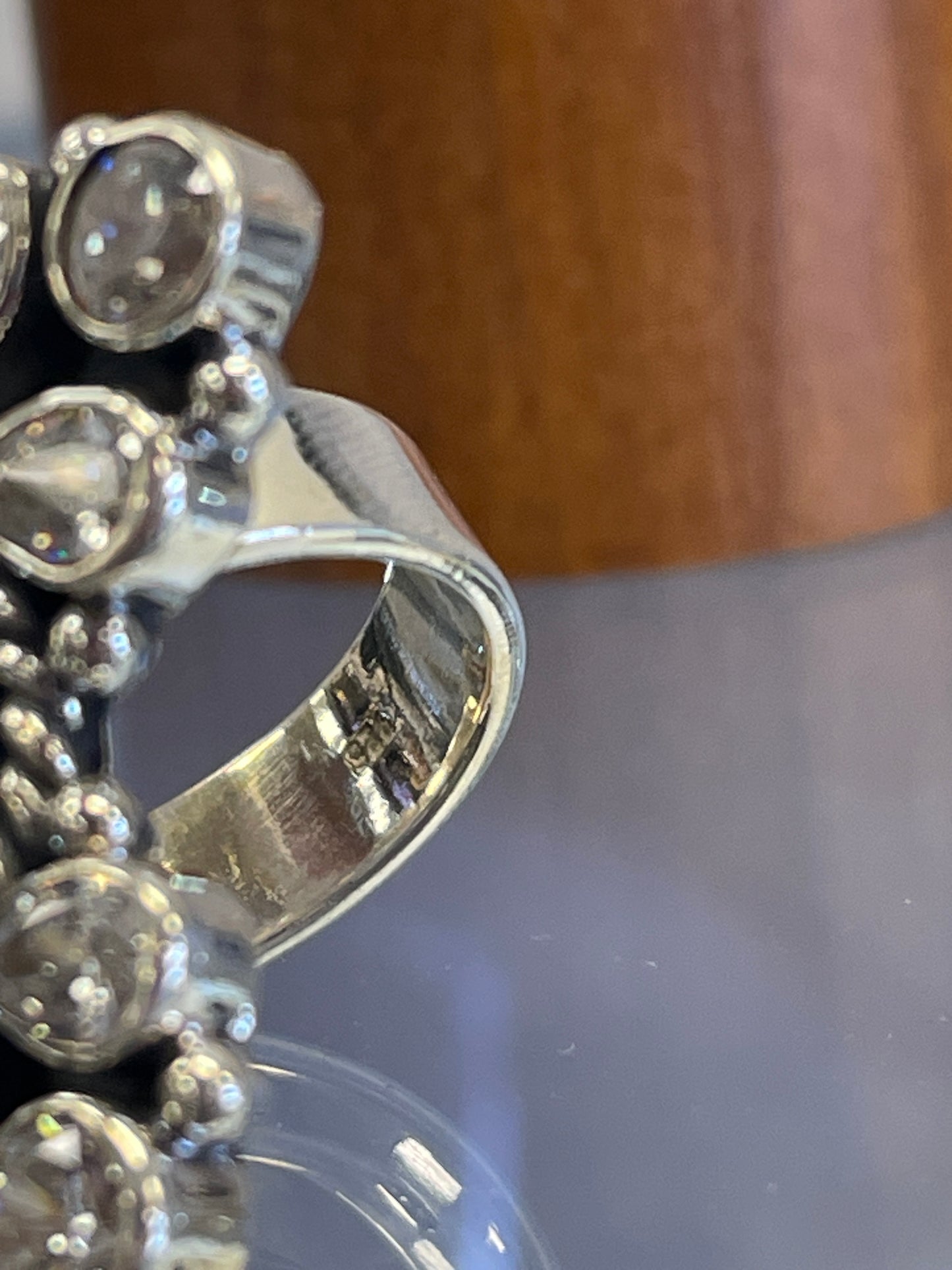 925 Sterling Silver Sonoran Golden Turquoise Cross Ring With CZ Stones Size 7 (Adjustable)